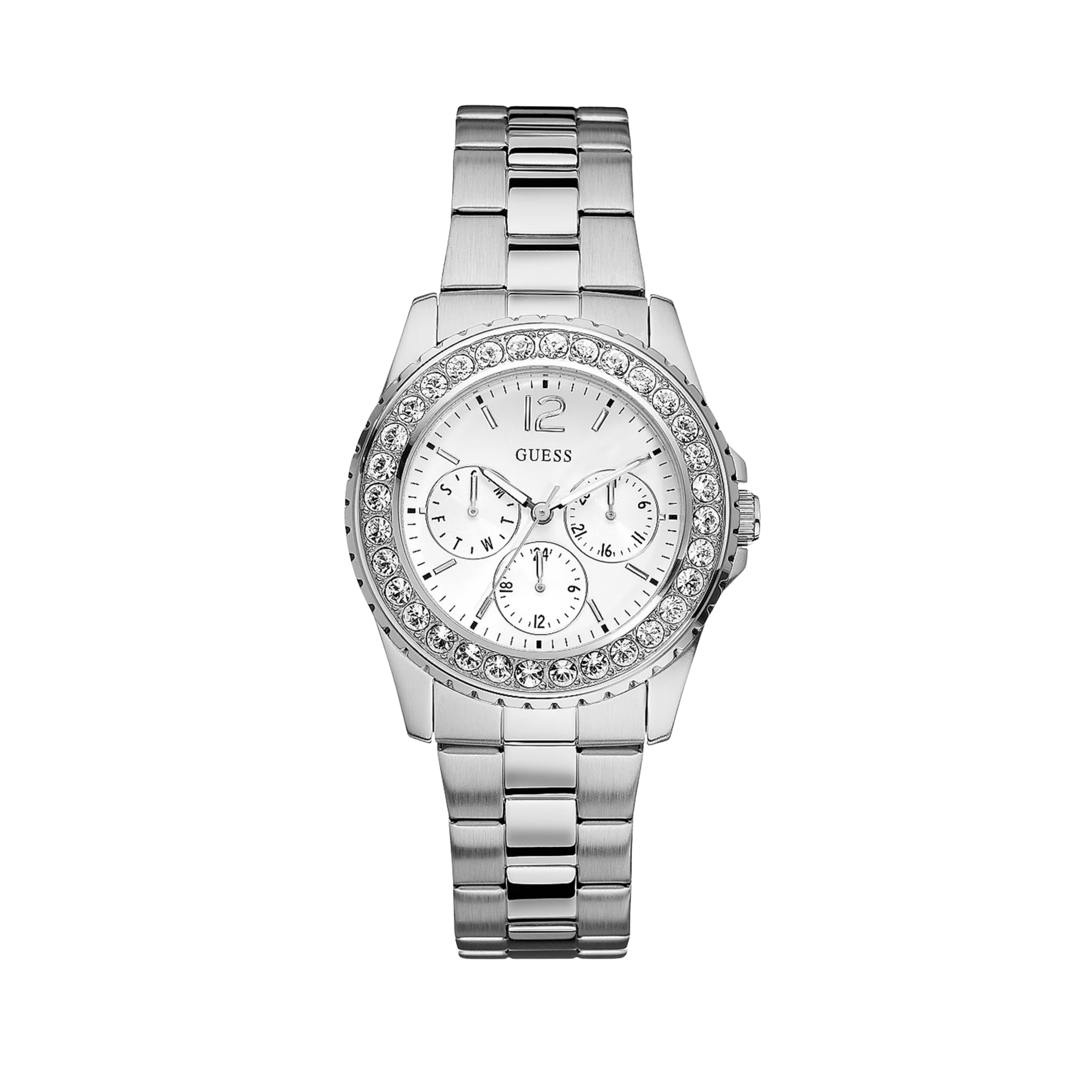Guess Women Silver-Tone Multifunction Watch - Silver