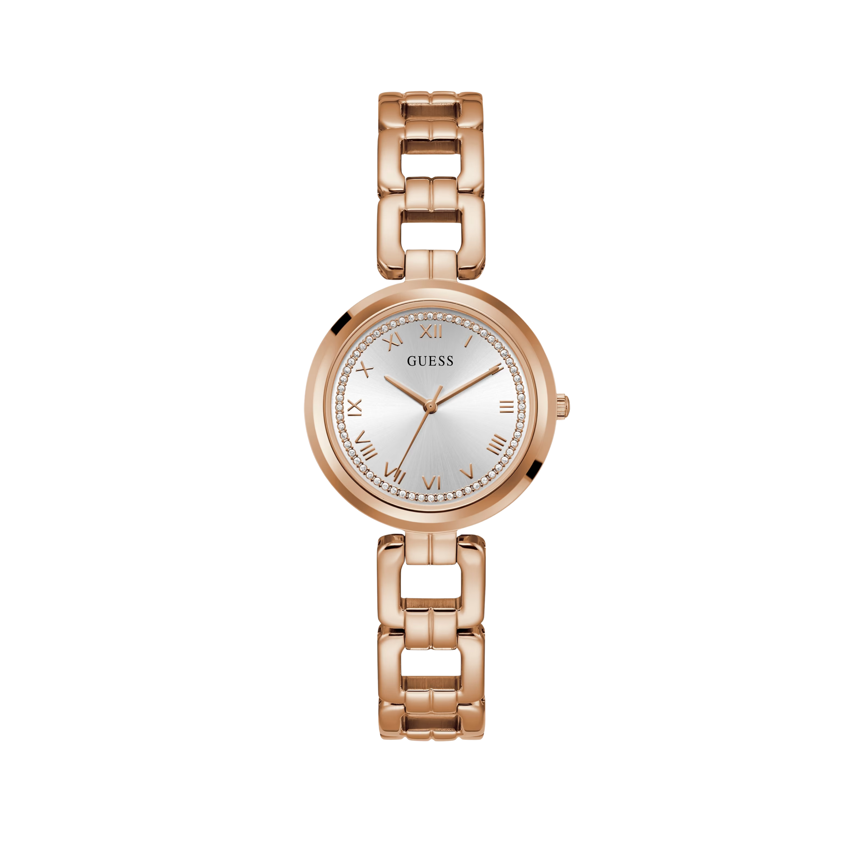 Guess Women Rose Gold-Tone Round Analog Watch