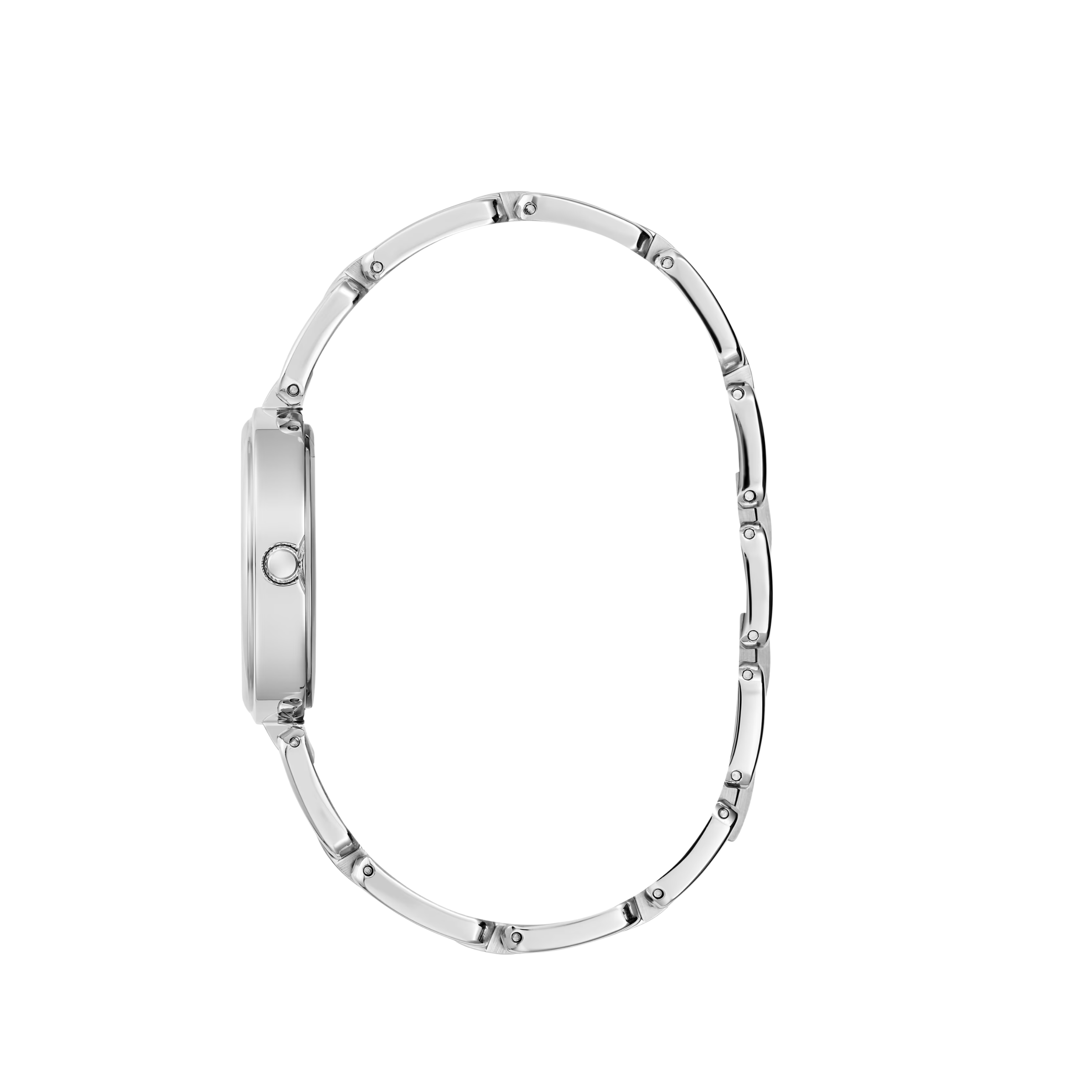 Guess Women Silver-Tone Round Analog Watch