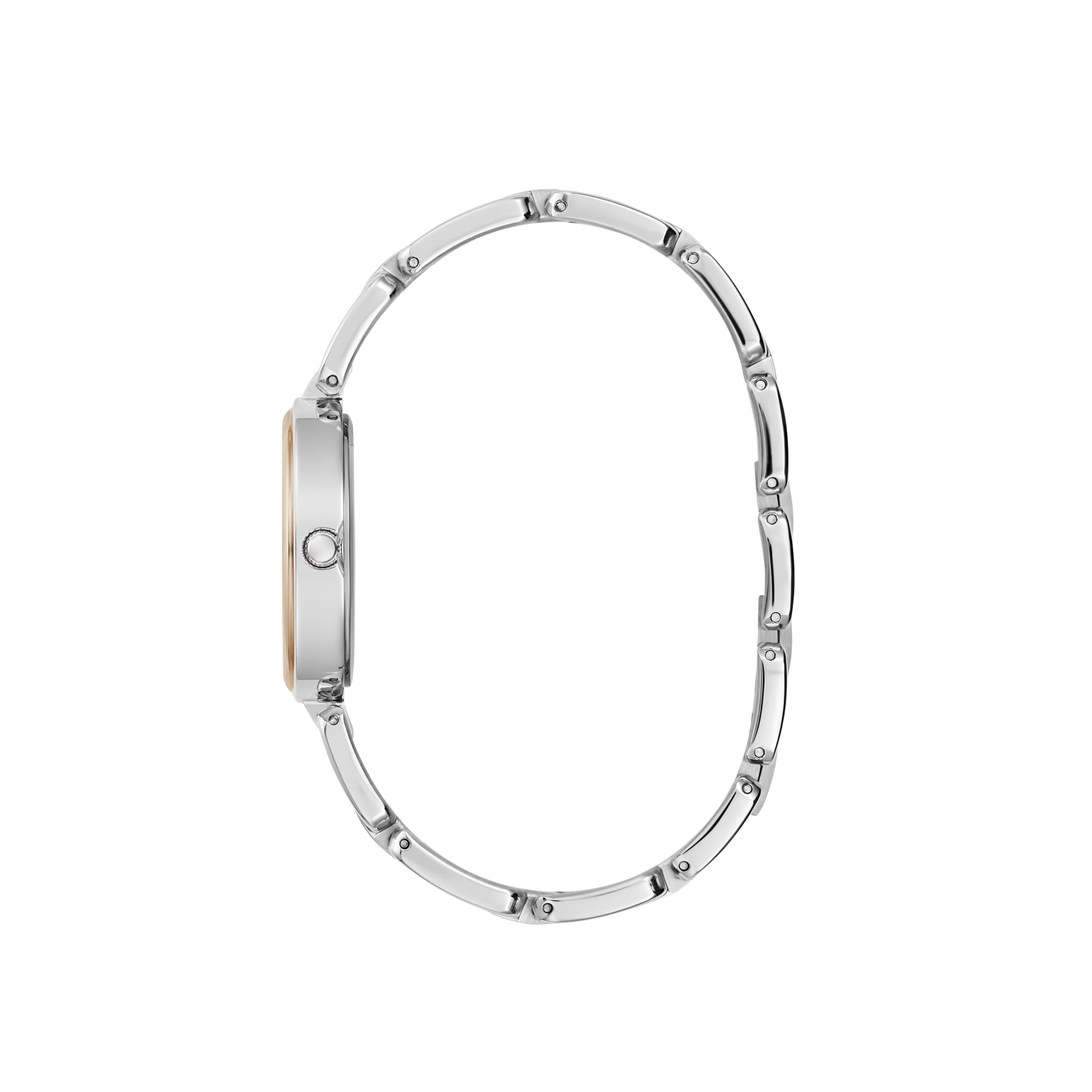 Guess Women Silver and Rose Gold-Tone Analog Watch - Silver Rose Gold