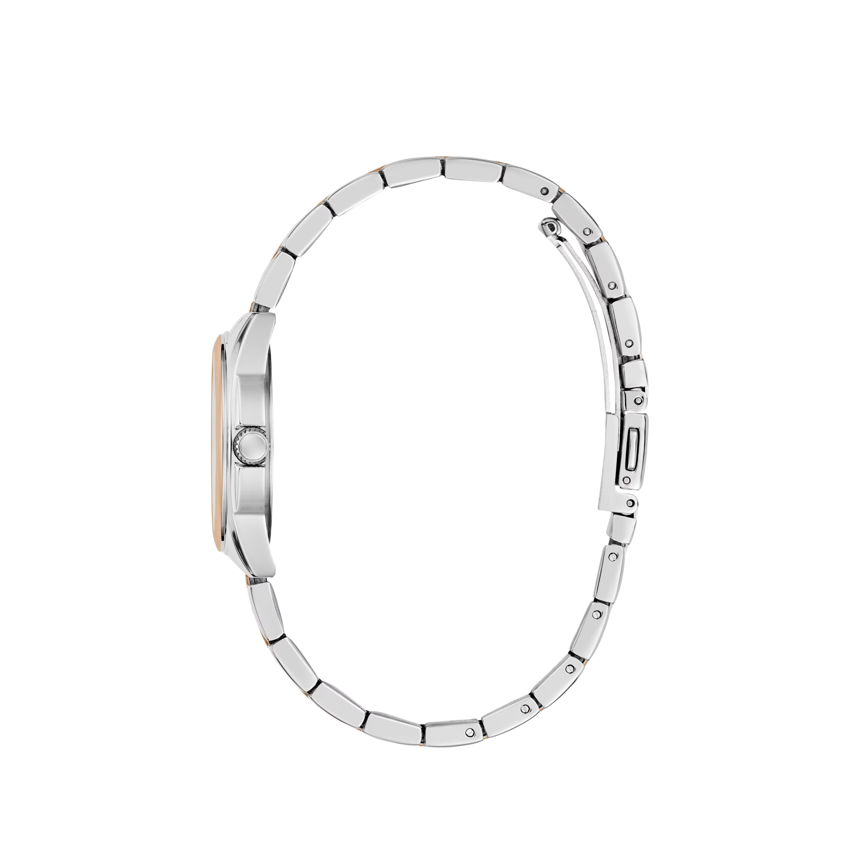 Guess Women Silver and Rose Gold-Tone Analog Watch - Silver Rosegold