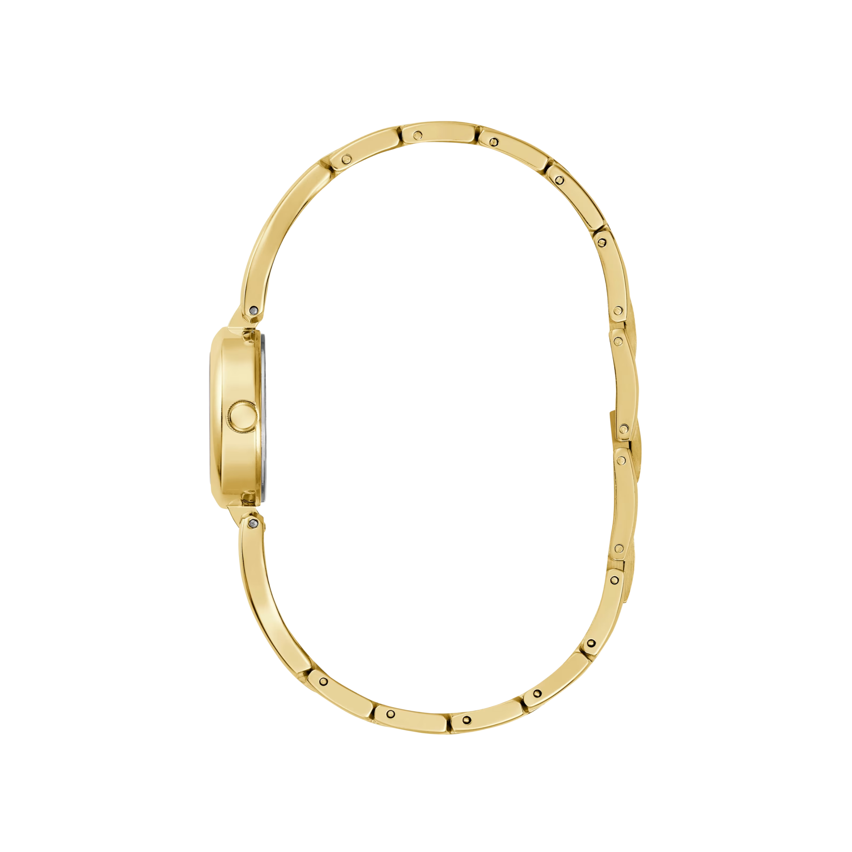 Guess Women Gold Tone Cutout Bracelet Analog Watch