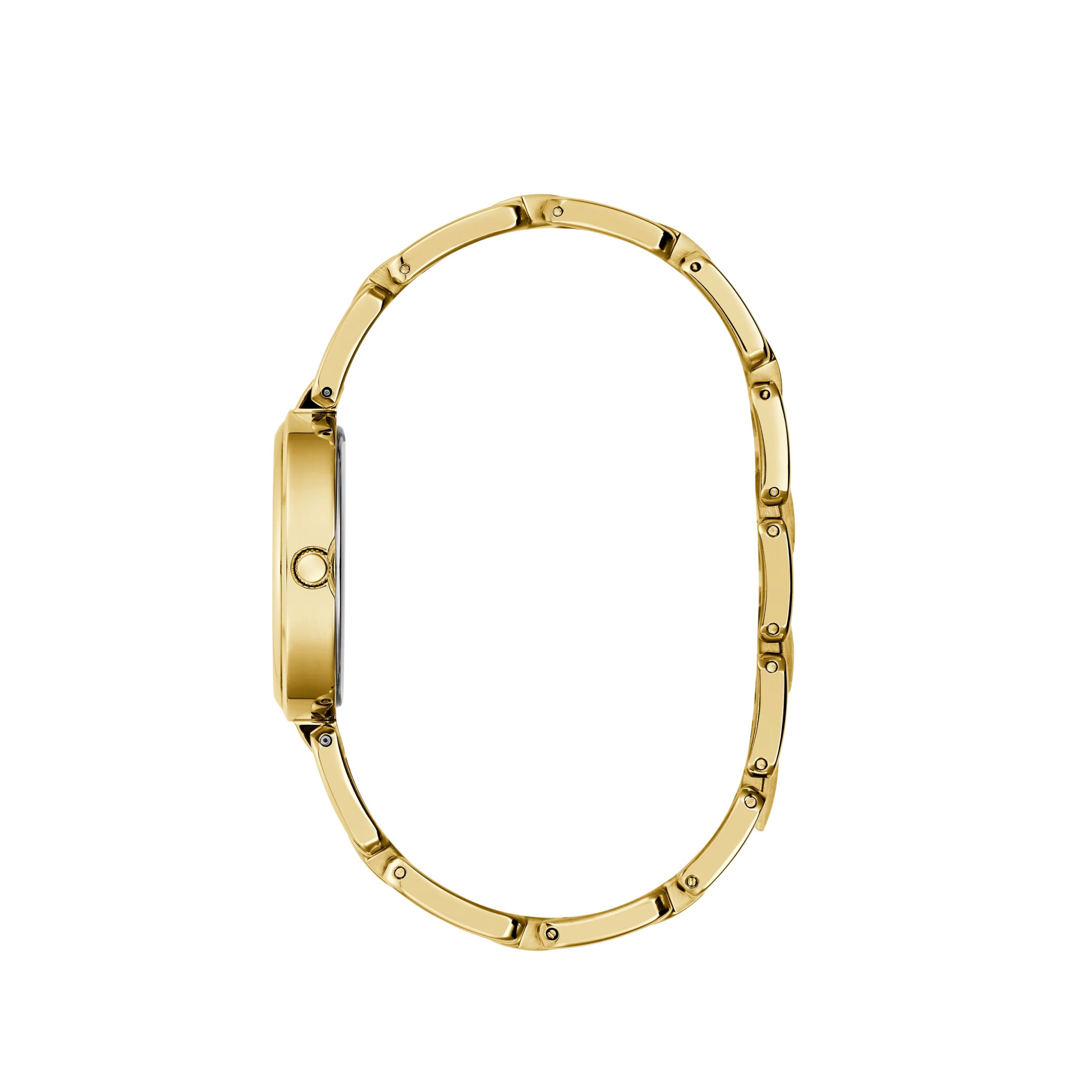 Guess Women Gold-Tone Triangle Analog Watch - Gold