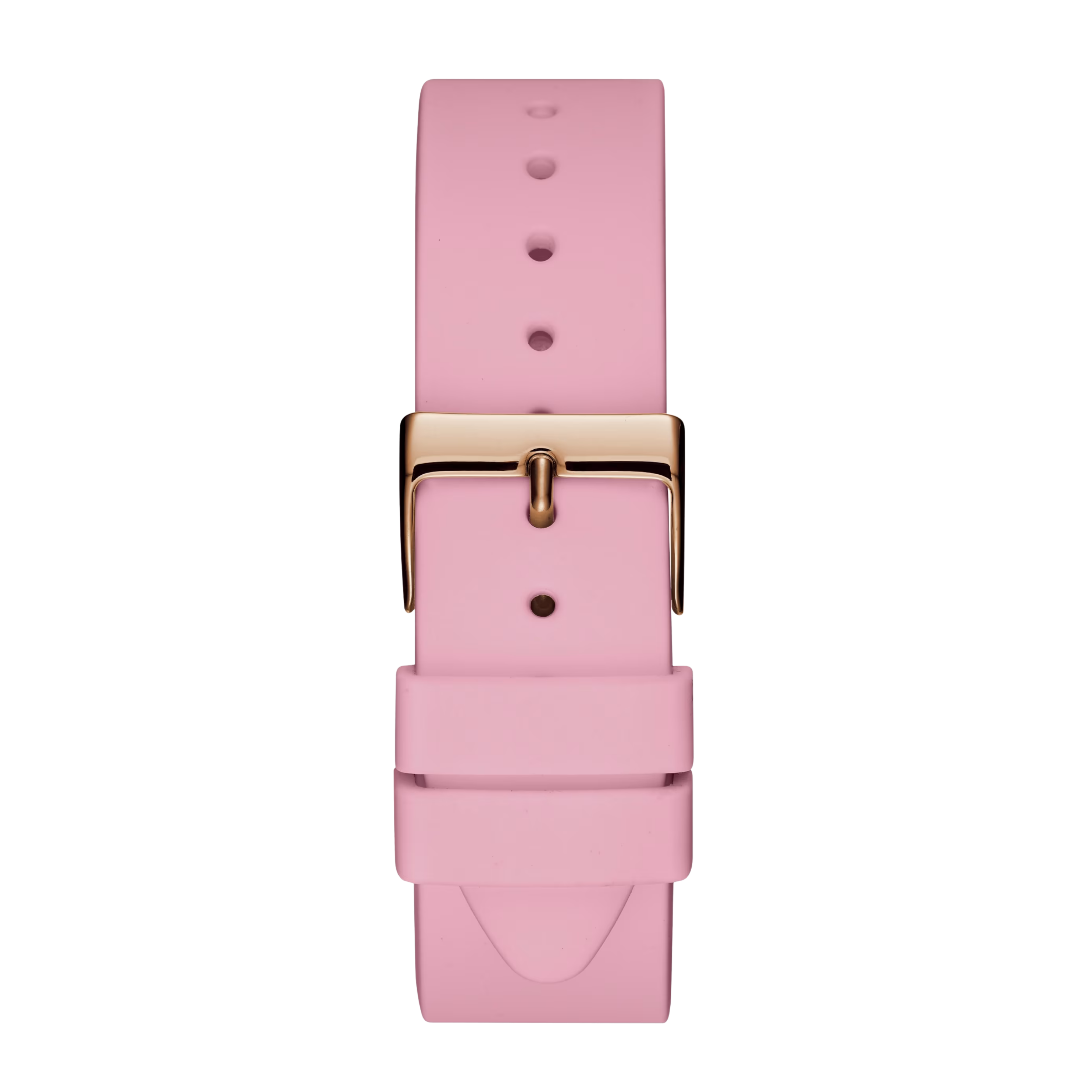 Guess Women Rose Gold-Tone and Blush Silicone Multifunction Watch