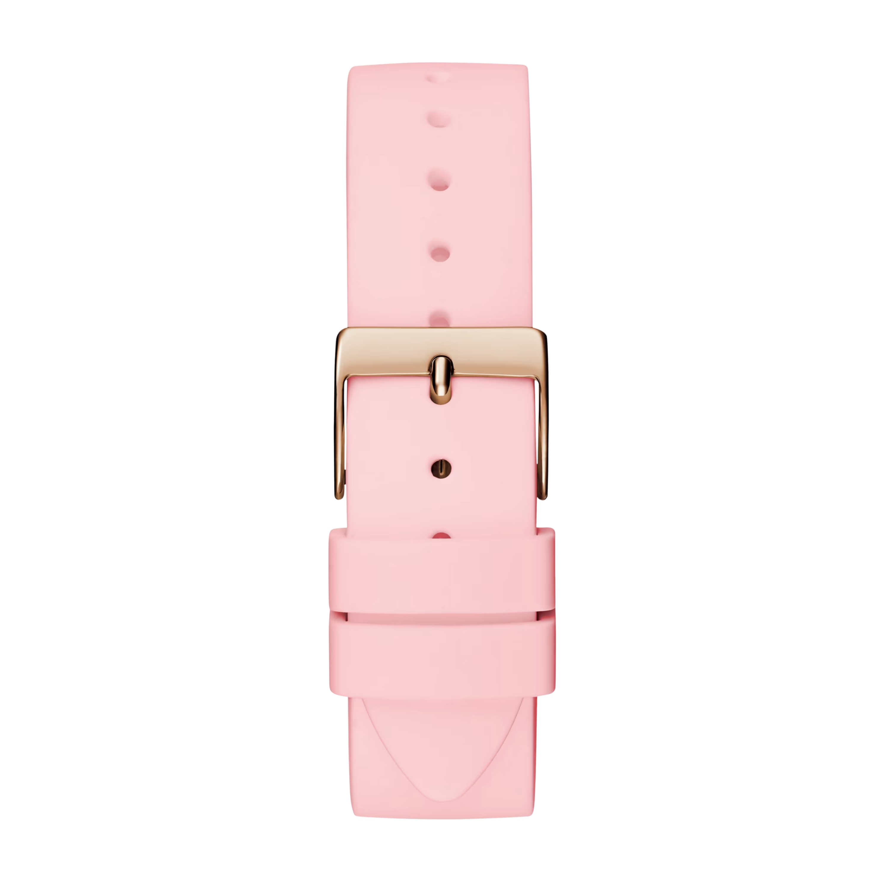 Guess Women Pink and Rose-Gold Tone Analog Silicon Watch - Pink