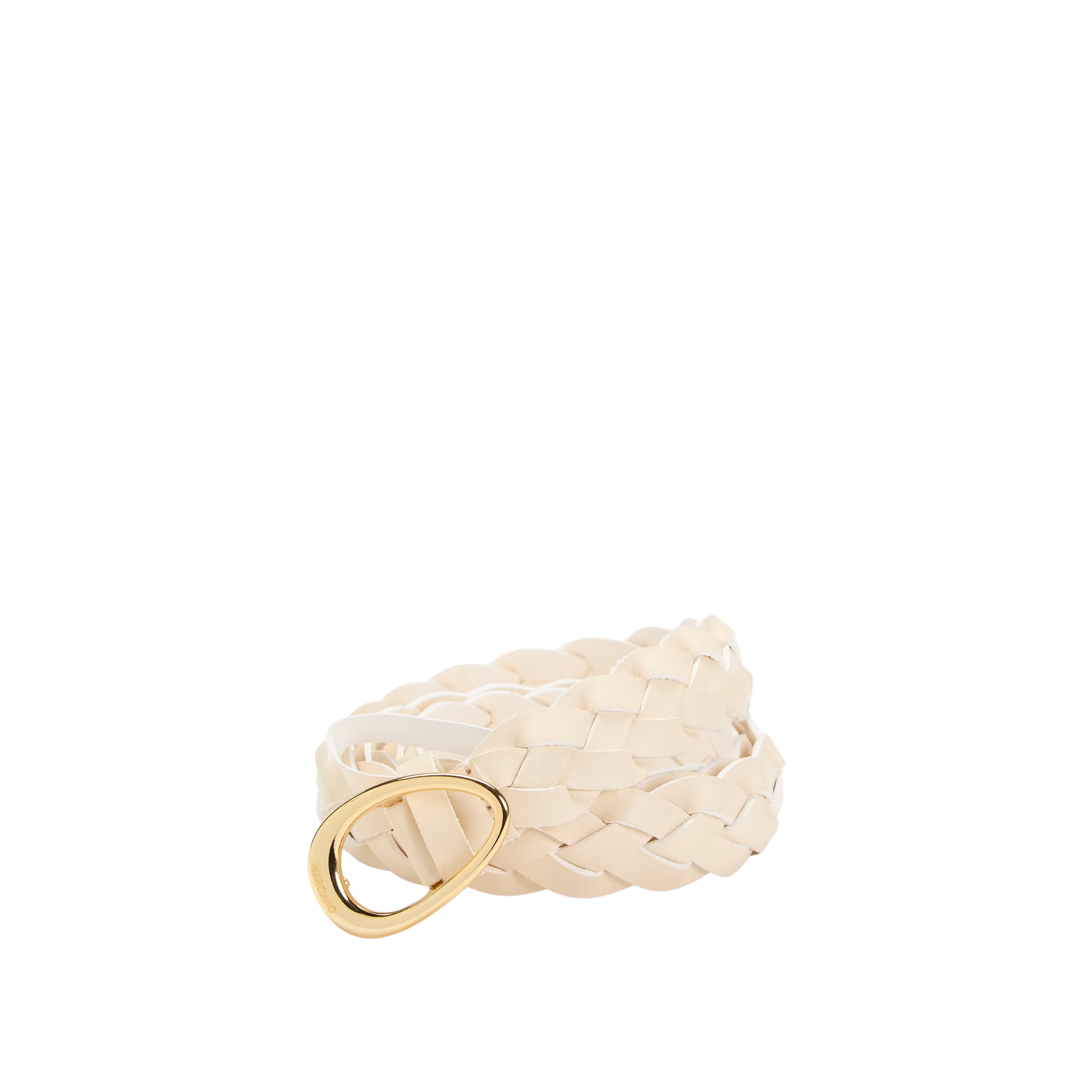 Guess Women Marciano Leather Braided Belt - White
