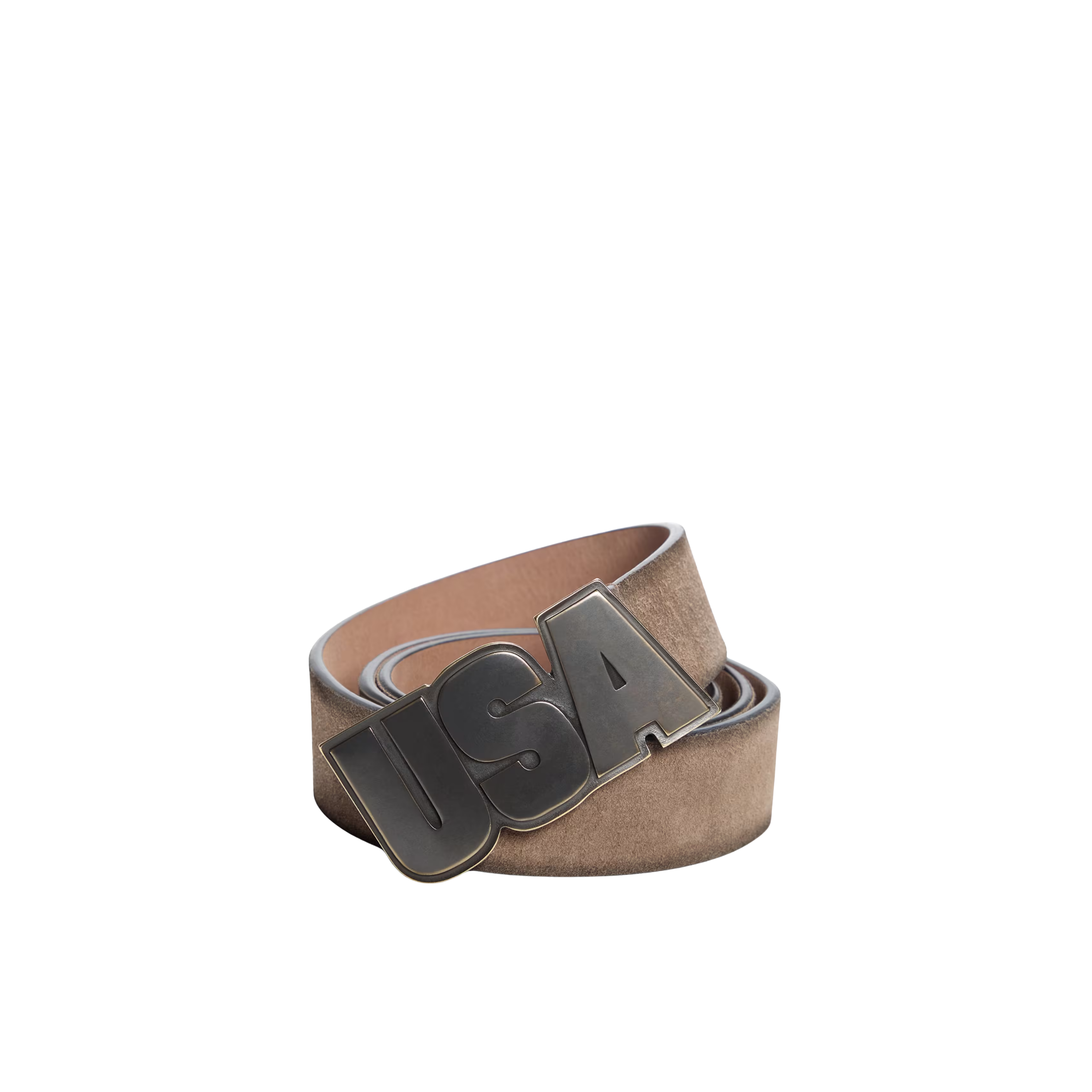 Guess Men Peeled Suede Belt - Dark Grey