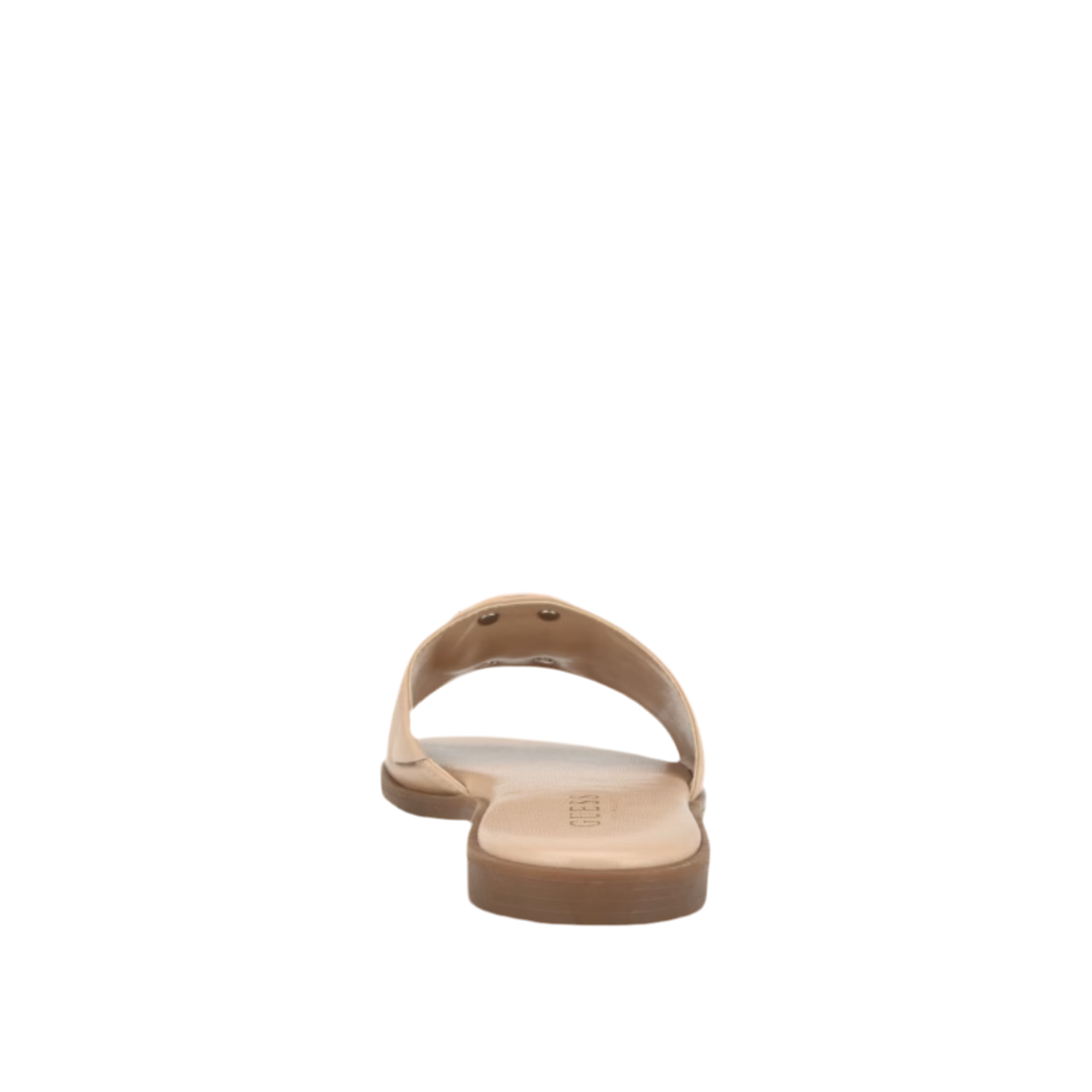 Guess Women Magnify Faux-Leather Beach Slides - Beige