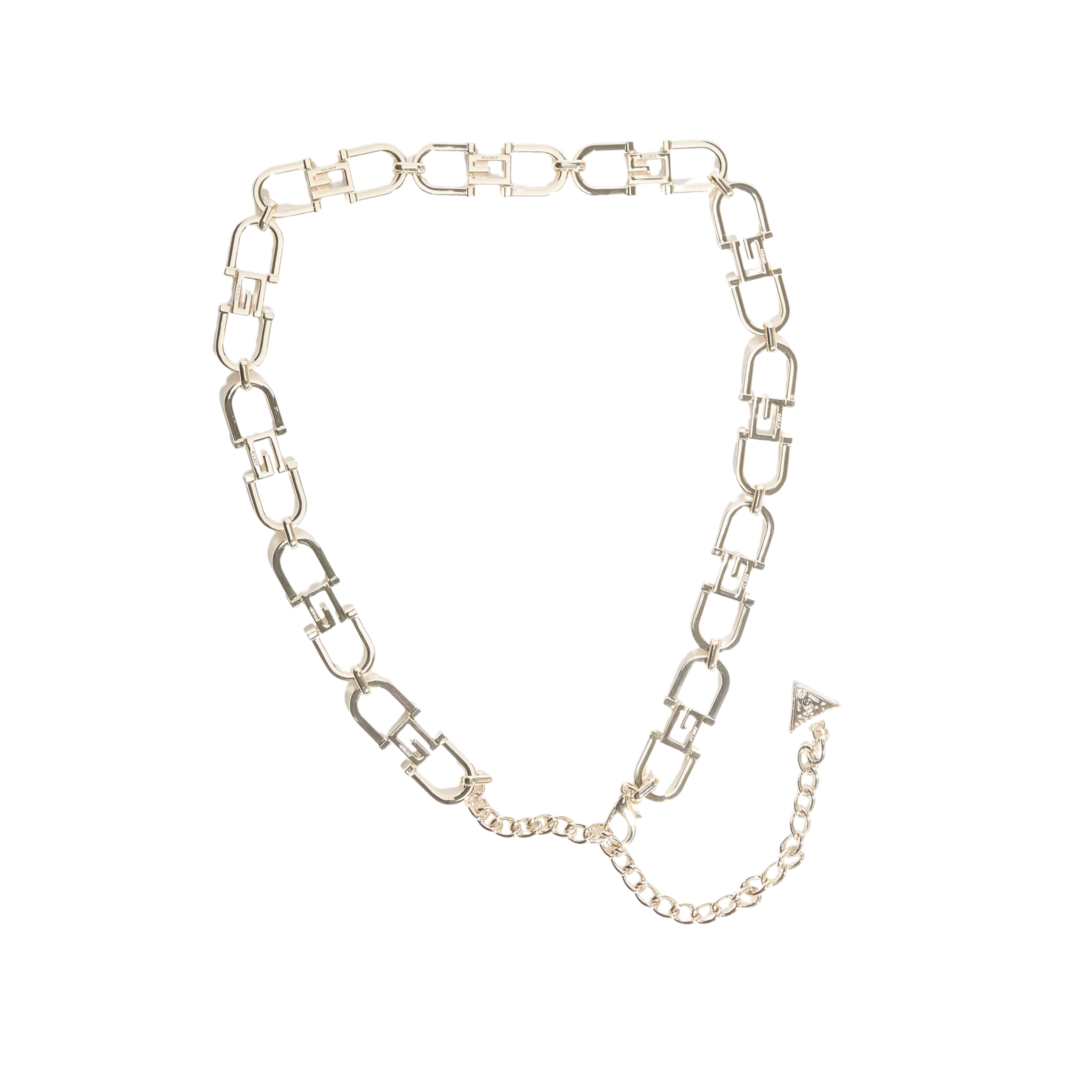 Guess Women G Logo Chain Belt - Pale Shiny Gold