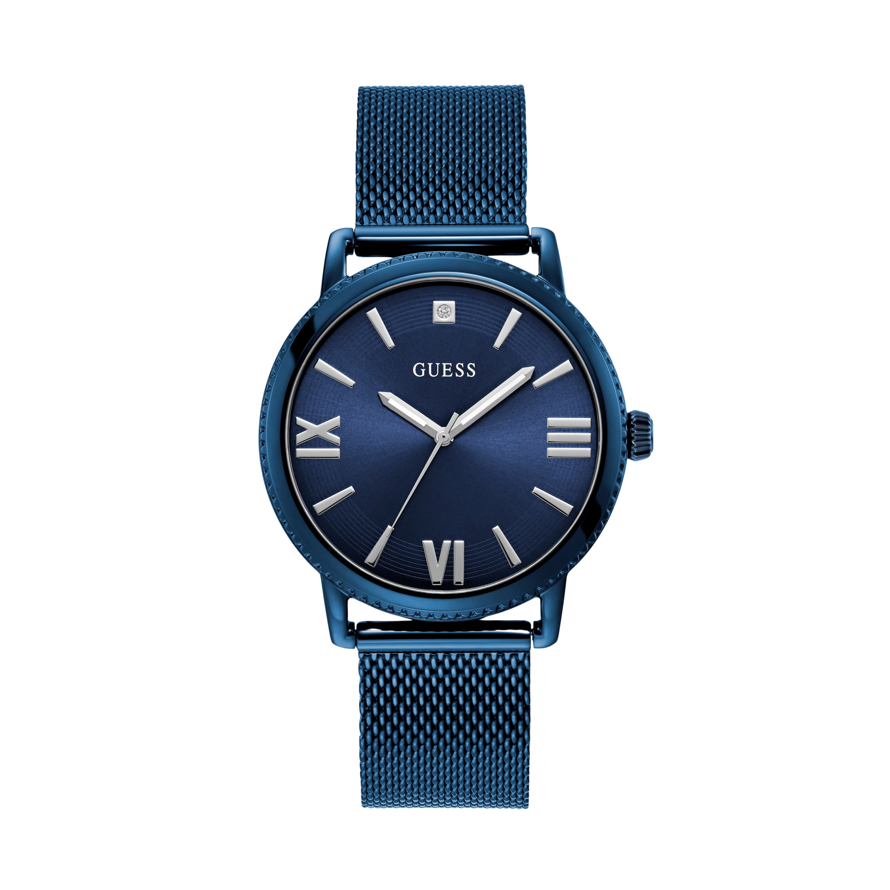 Guess Men Blue Mesh Analog Watch - Blue