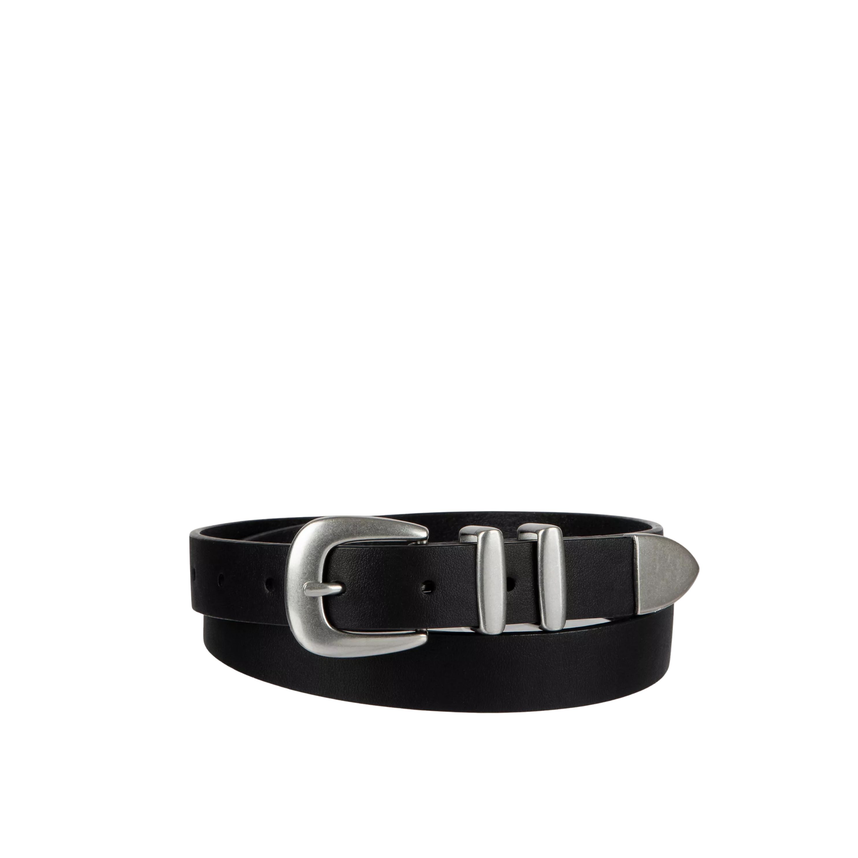 Calvin Klein Women Solid Square Buckle Belt - Black 001