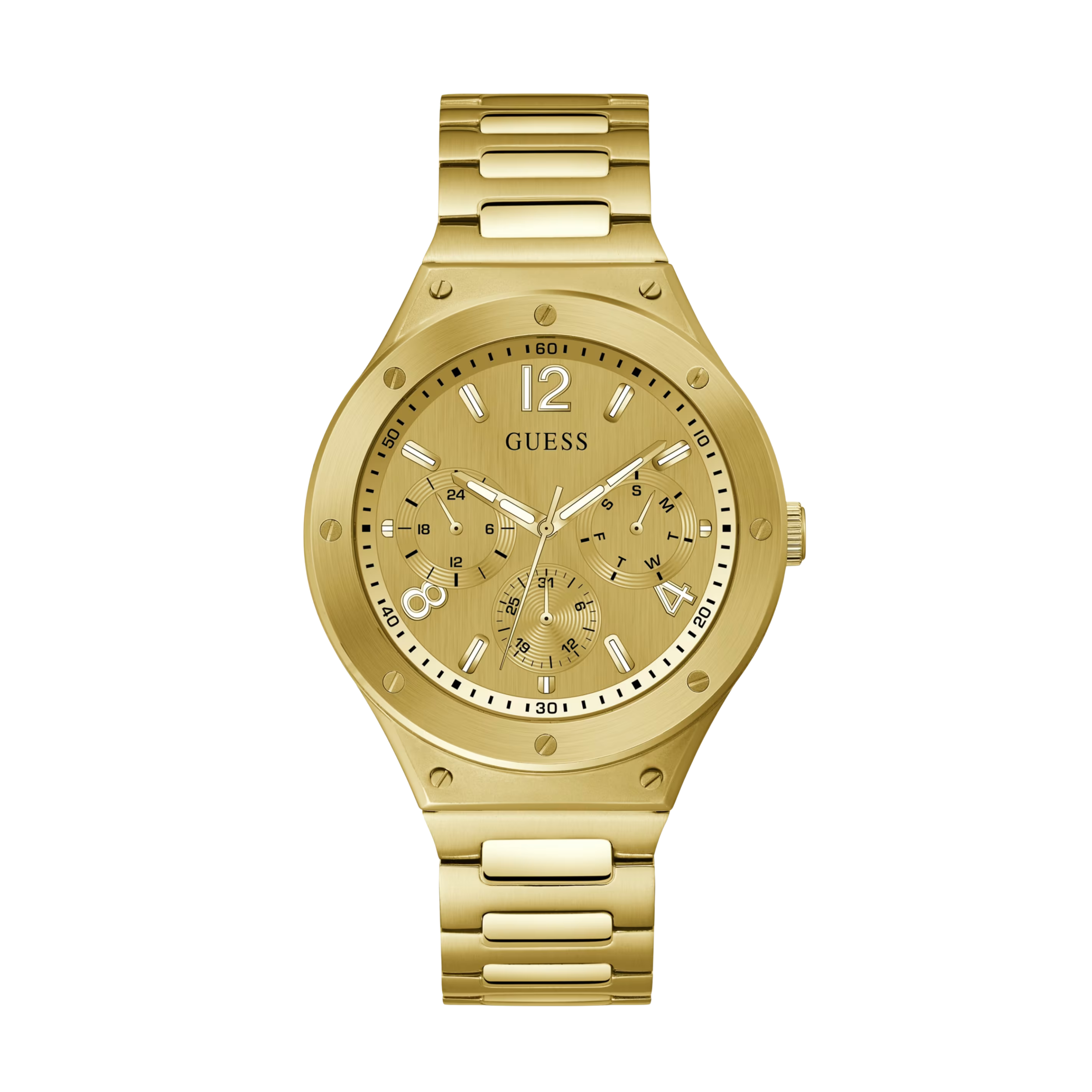 Guess Men Gold-Tone Multifunction Watch - Gold