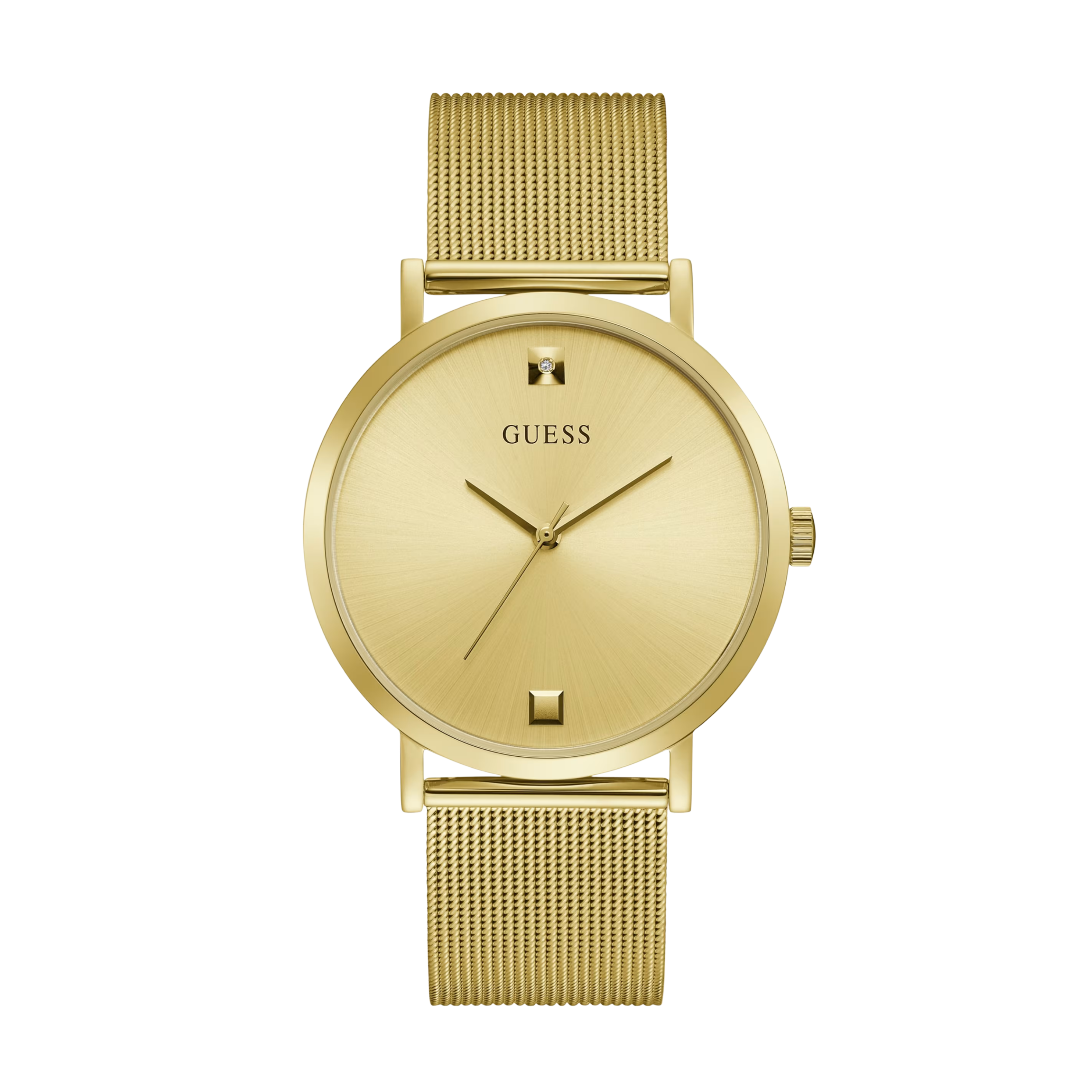 Guess Men Gold-Tone Diamond Analog Watch - Gold