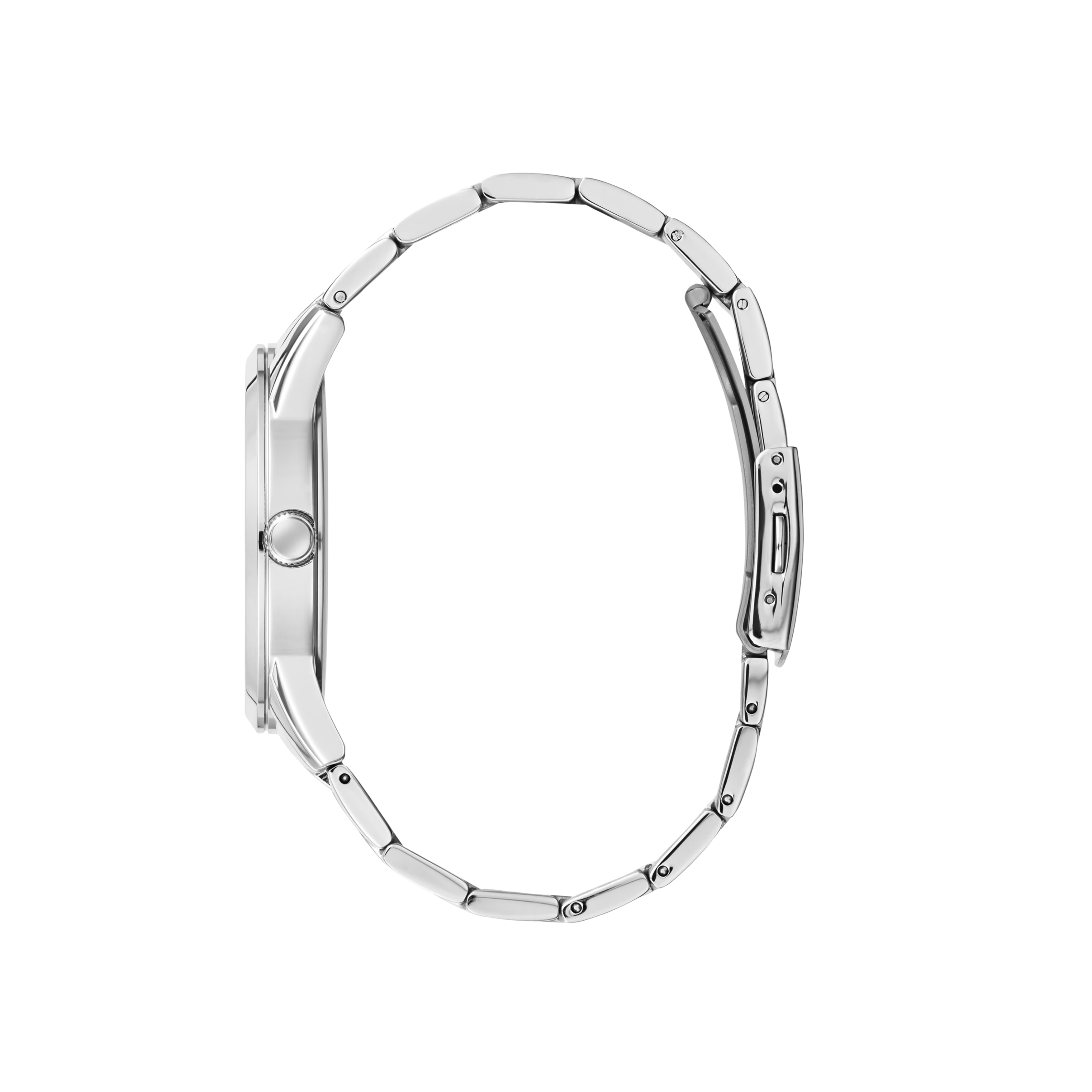 Guess Men Silver and Bronze-Tone Analog Watch - Silver Rosegold