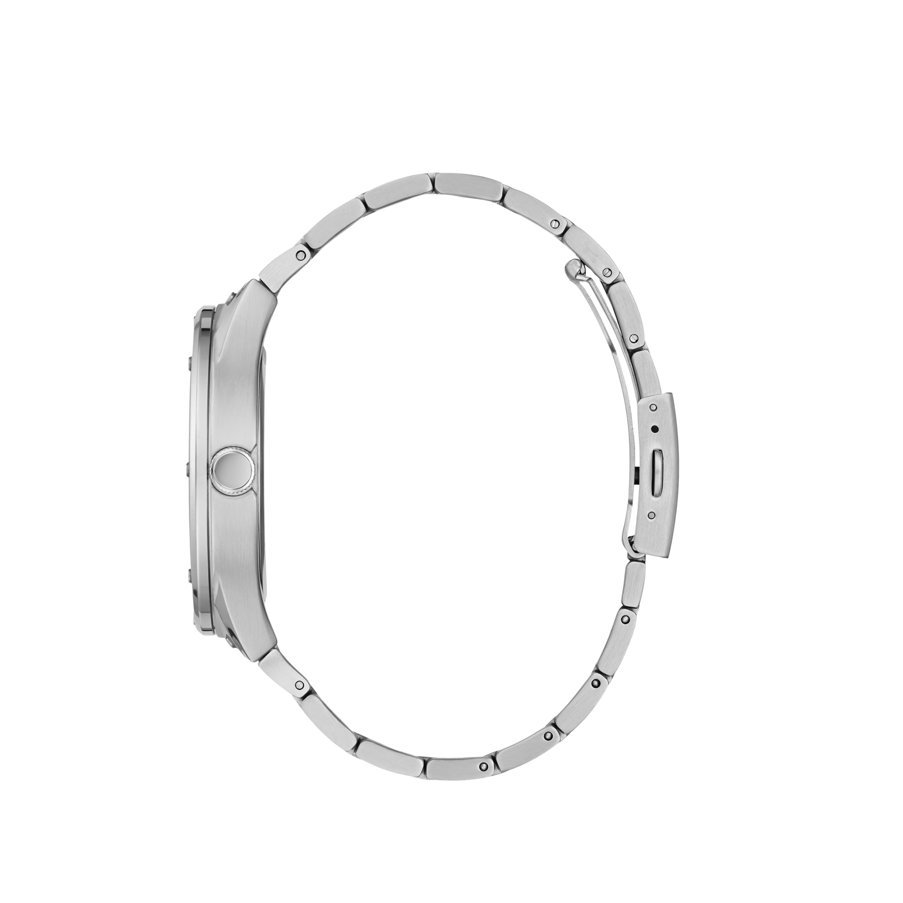 Guess Men Silver-Tone and Black Multifunction Watch - Silver