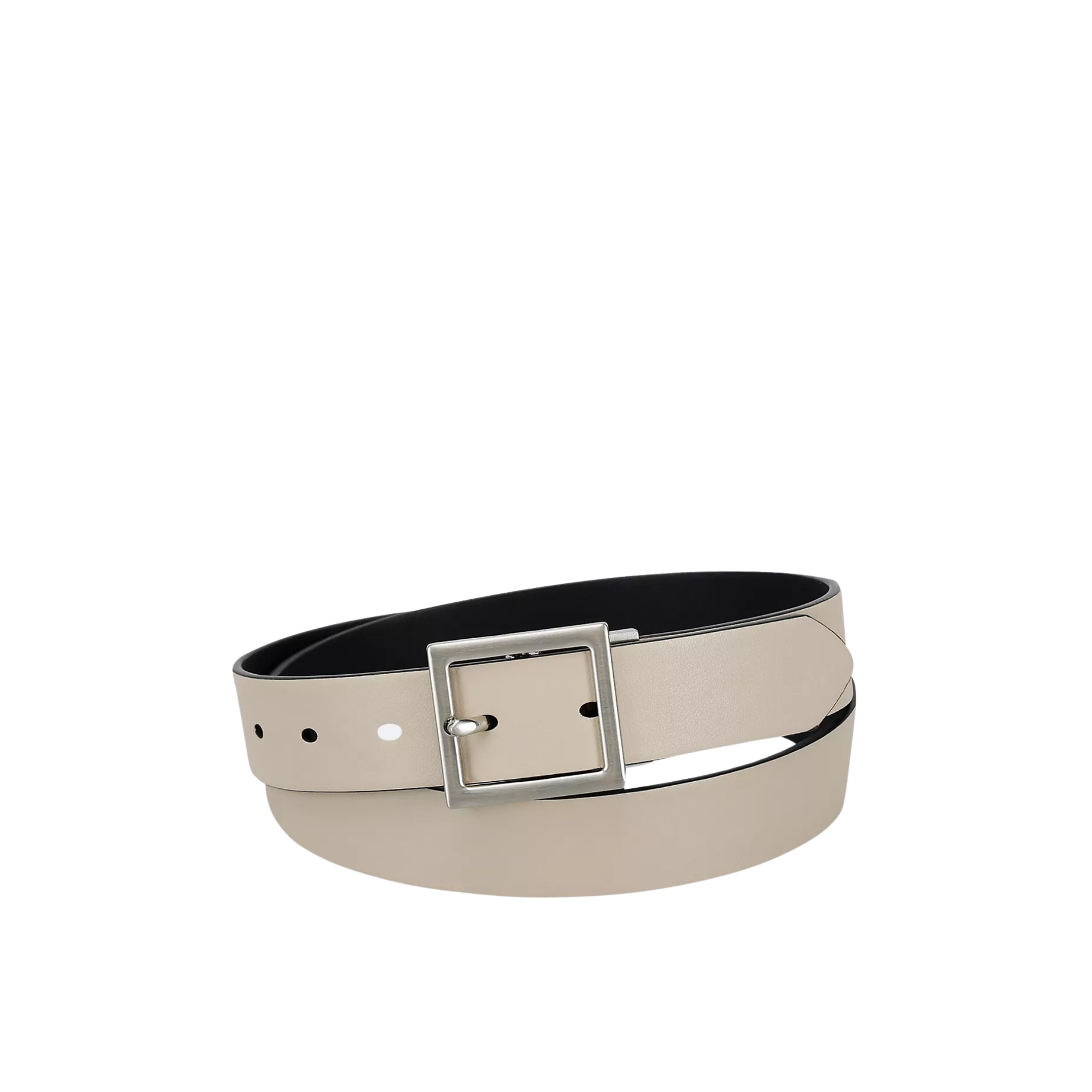 Calvin Klein Women Reversible Center Bar Buckle Belt - Black Crockery