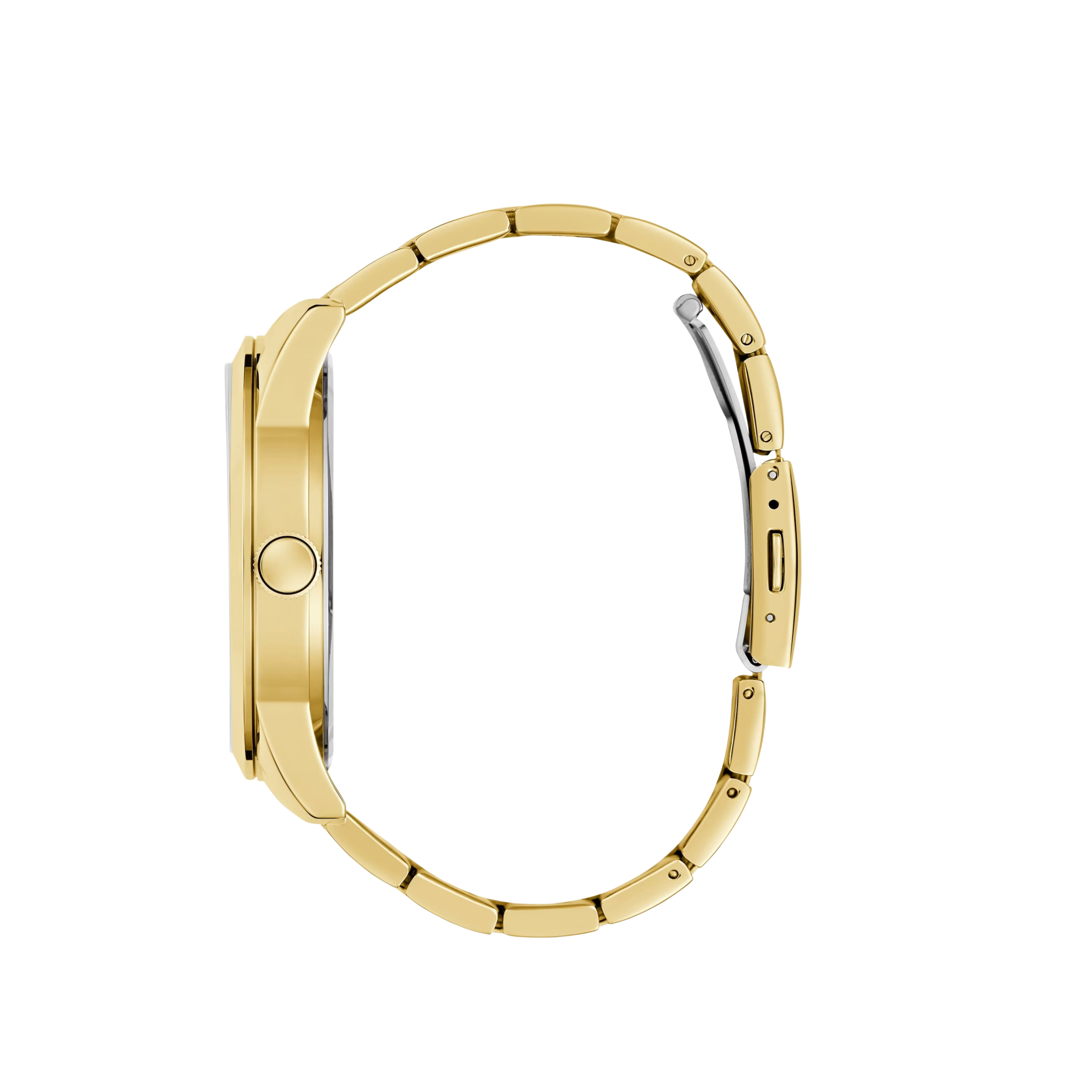 Guess Men Gold-Tone Lion Analog Watch