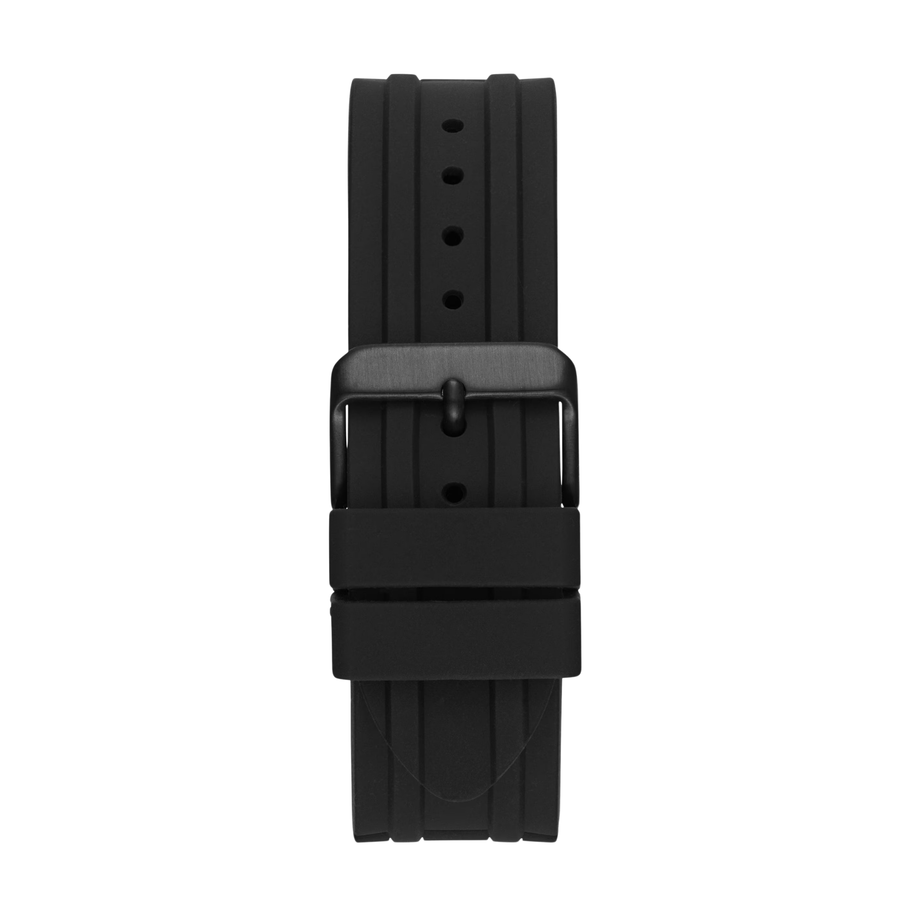 Guess Men Black And Rose Gold-Tone Silicone Watch