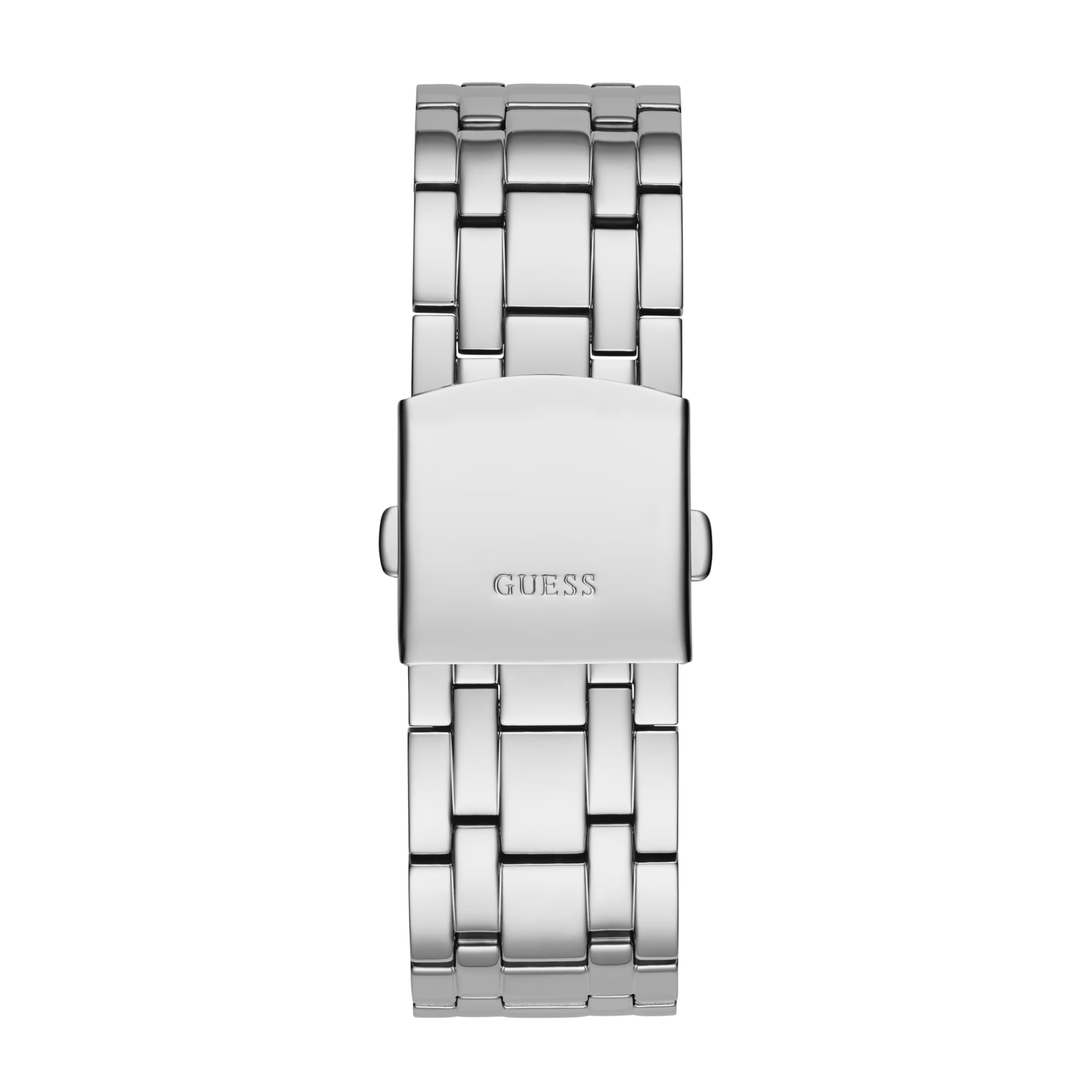 Guess Men Silver-Tone Crystal Multifunction Watch