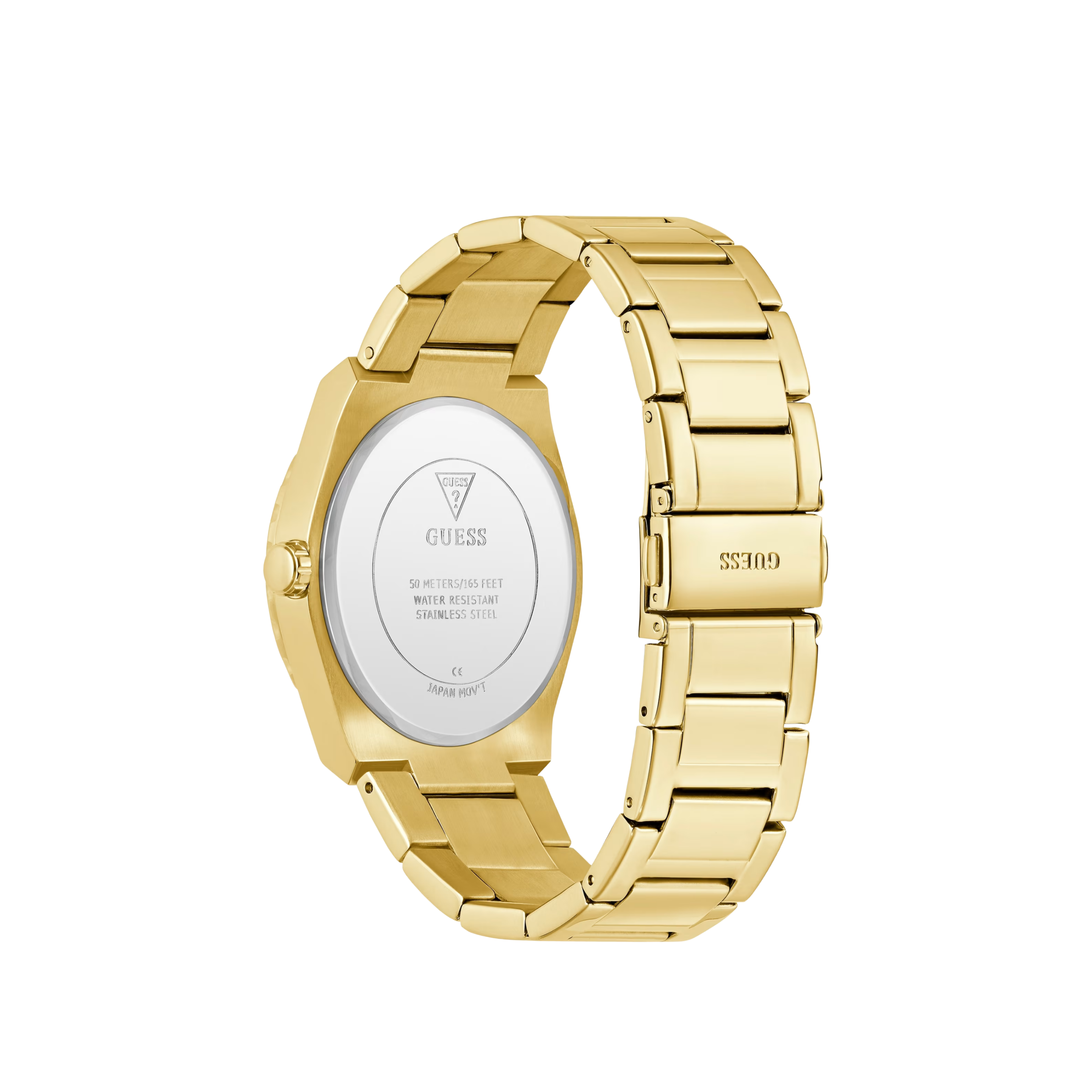 Guess Men Gold-Tone Analog Watch - Gold