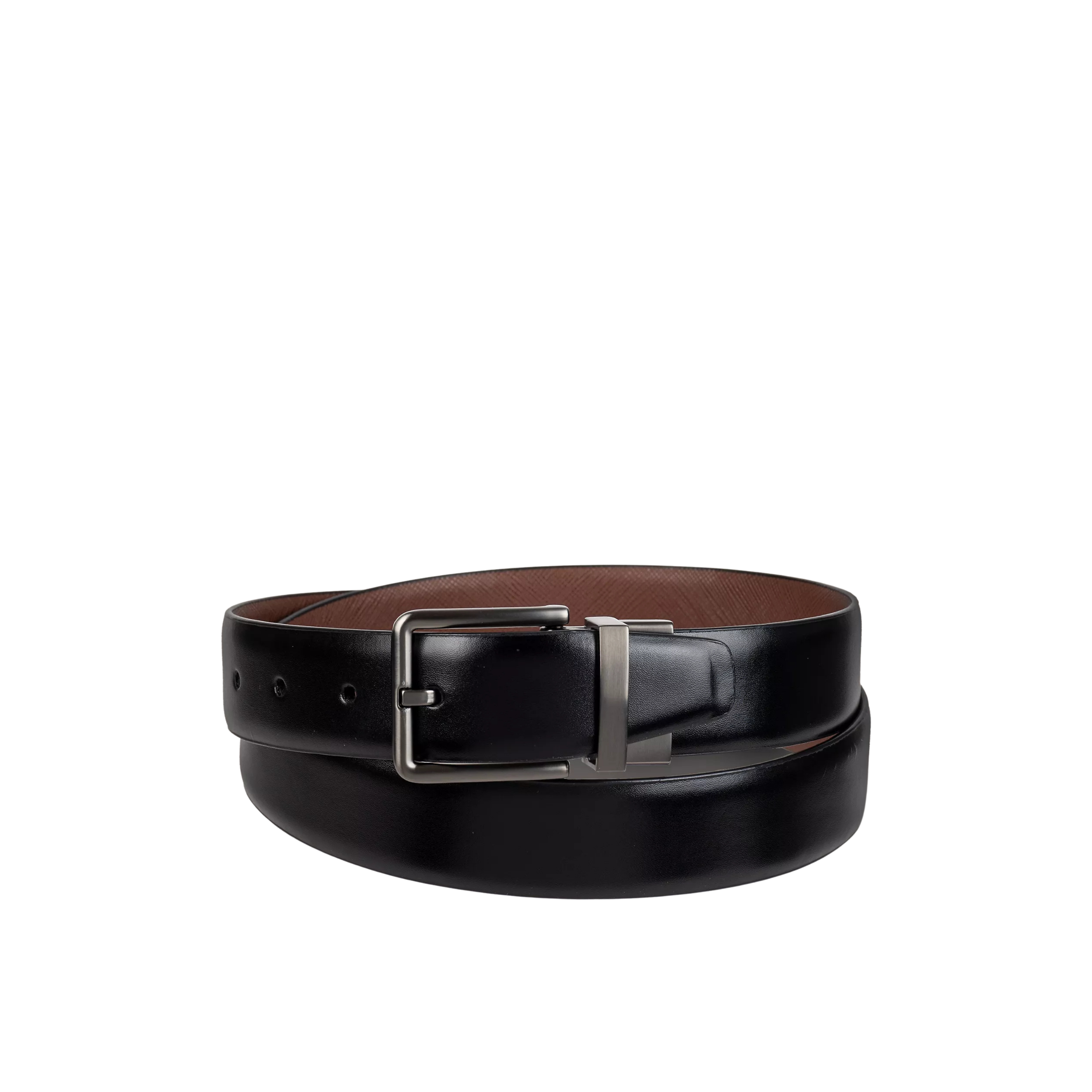 Calvin Klein Men Reversible Saffiano Leather Dress Belt - Black