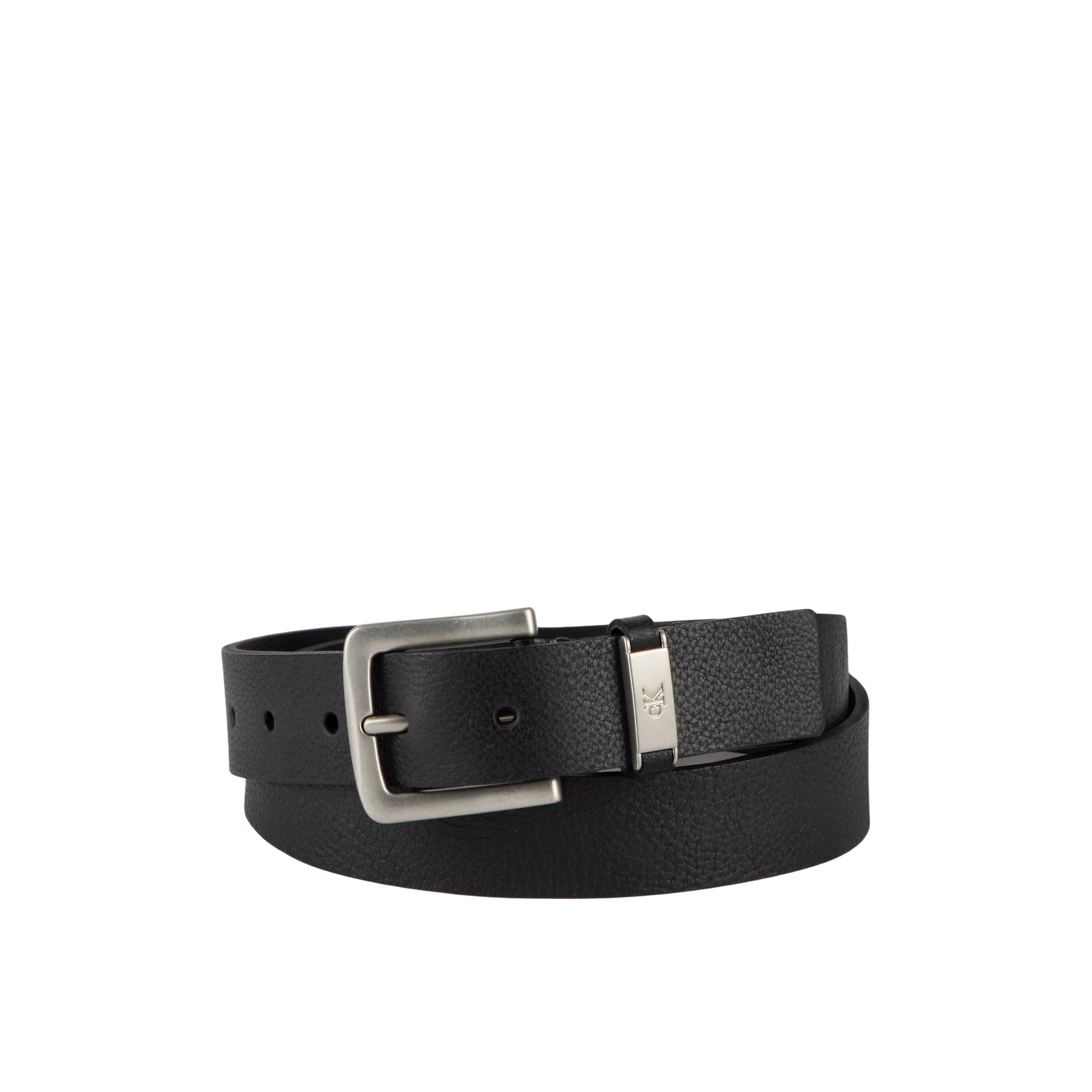 Calvin Klein Men Leather Harness Buckle Belt - Black