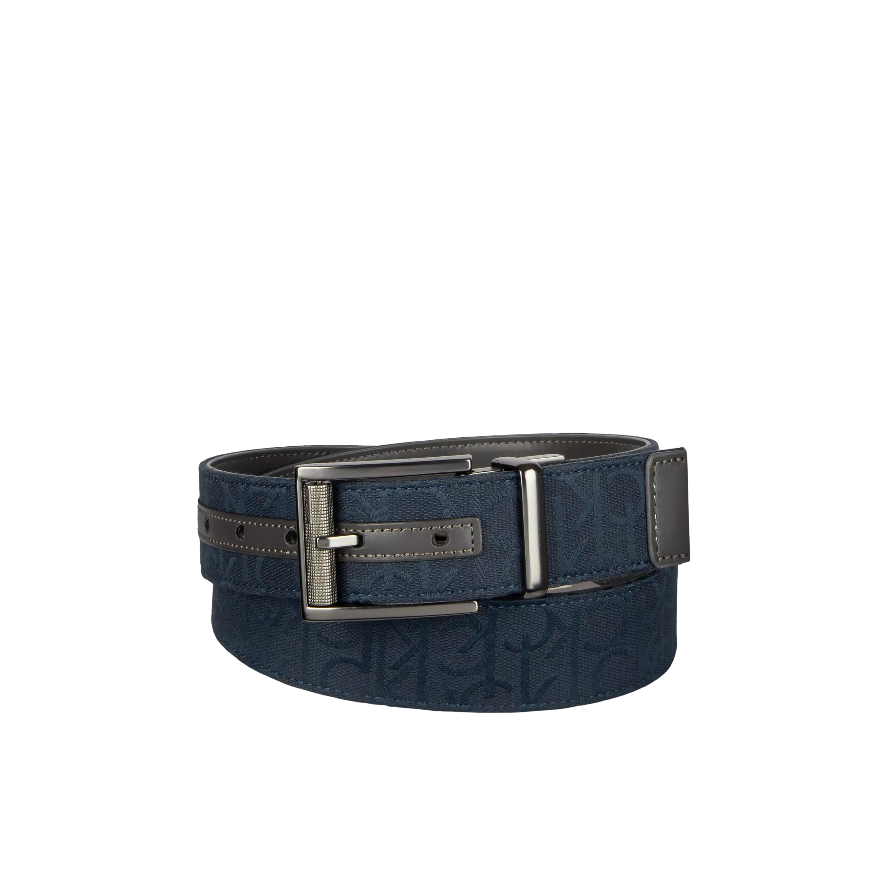 Calvin Klein Men Logo Jacquard Reversible Belt - Navy