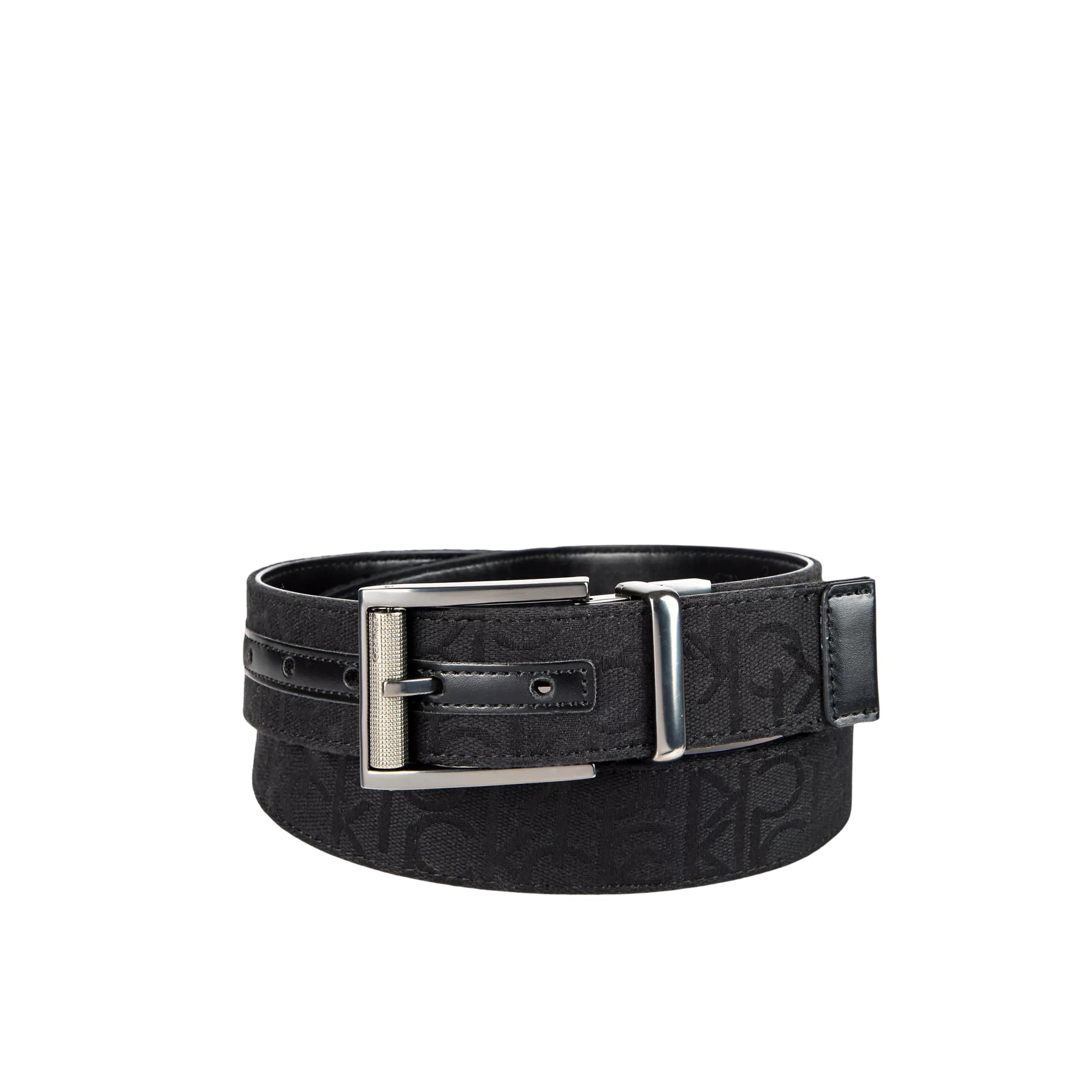 Calvin Klein Men Logo Jacquard Reversible Belt - Black