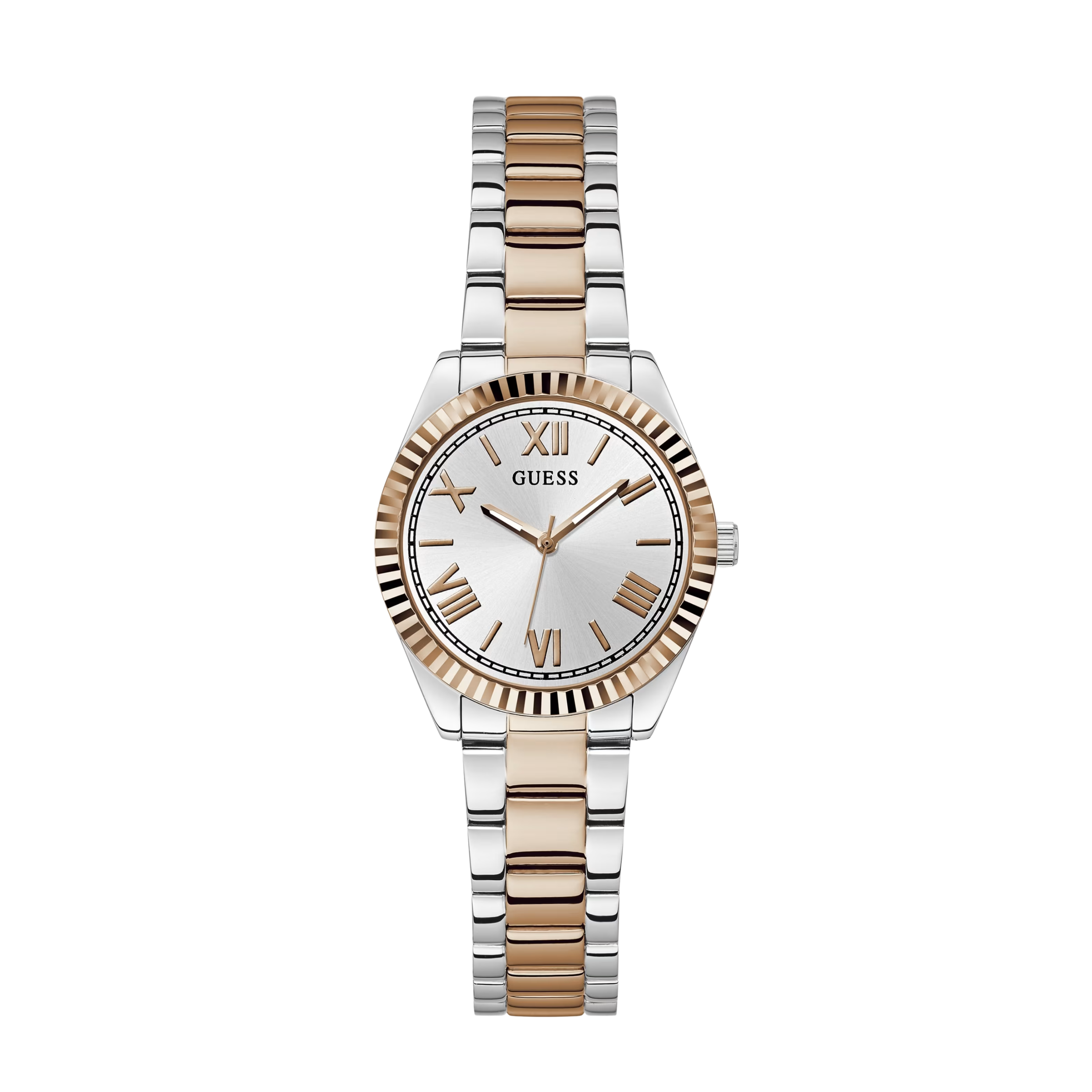 Guess Women Two Tone Analog Watch GW0687L3 - Silver Rose Gold