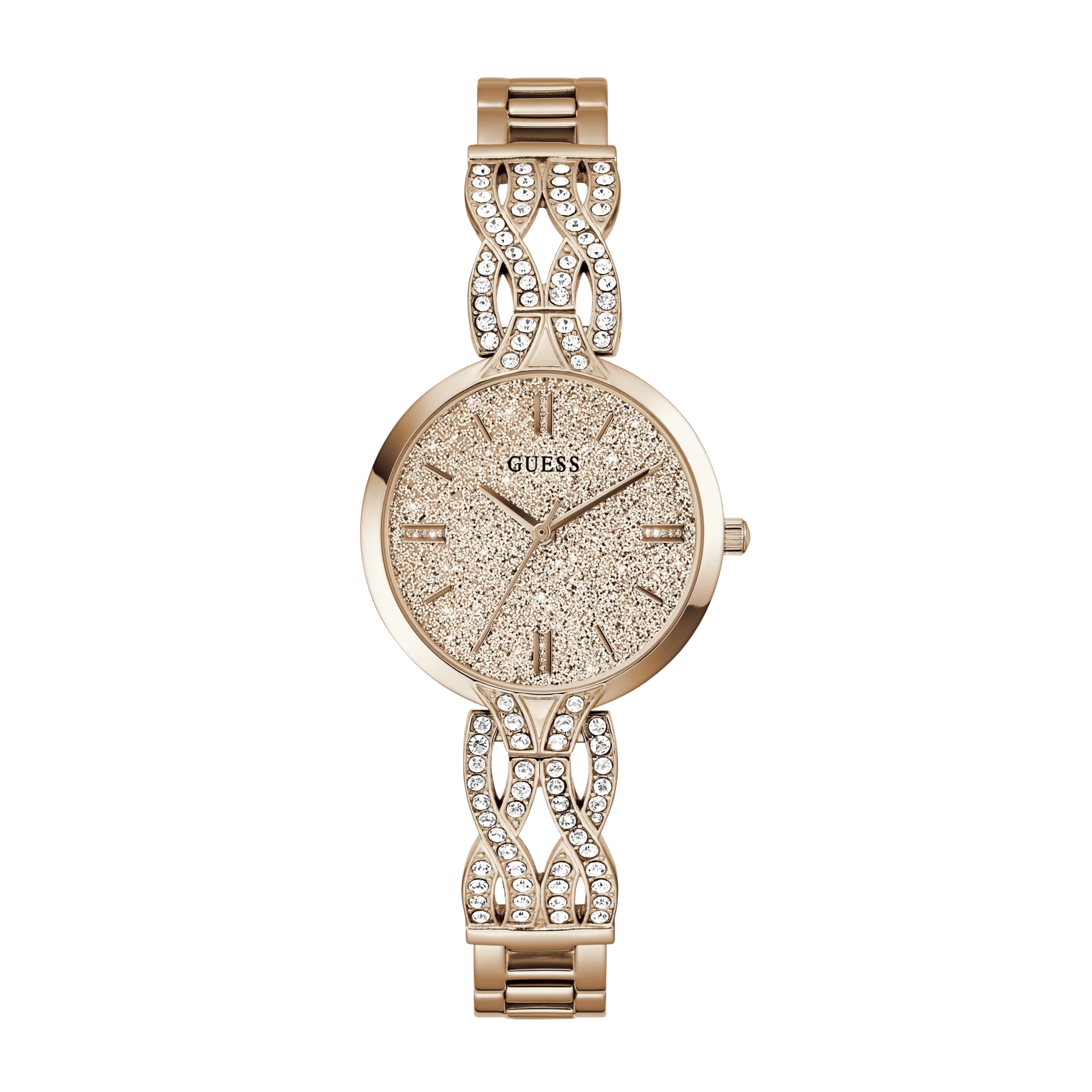 Guess Women Rose Gold Tone Shimmer Analog Watch GW0868L4 - Rose Gold