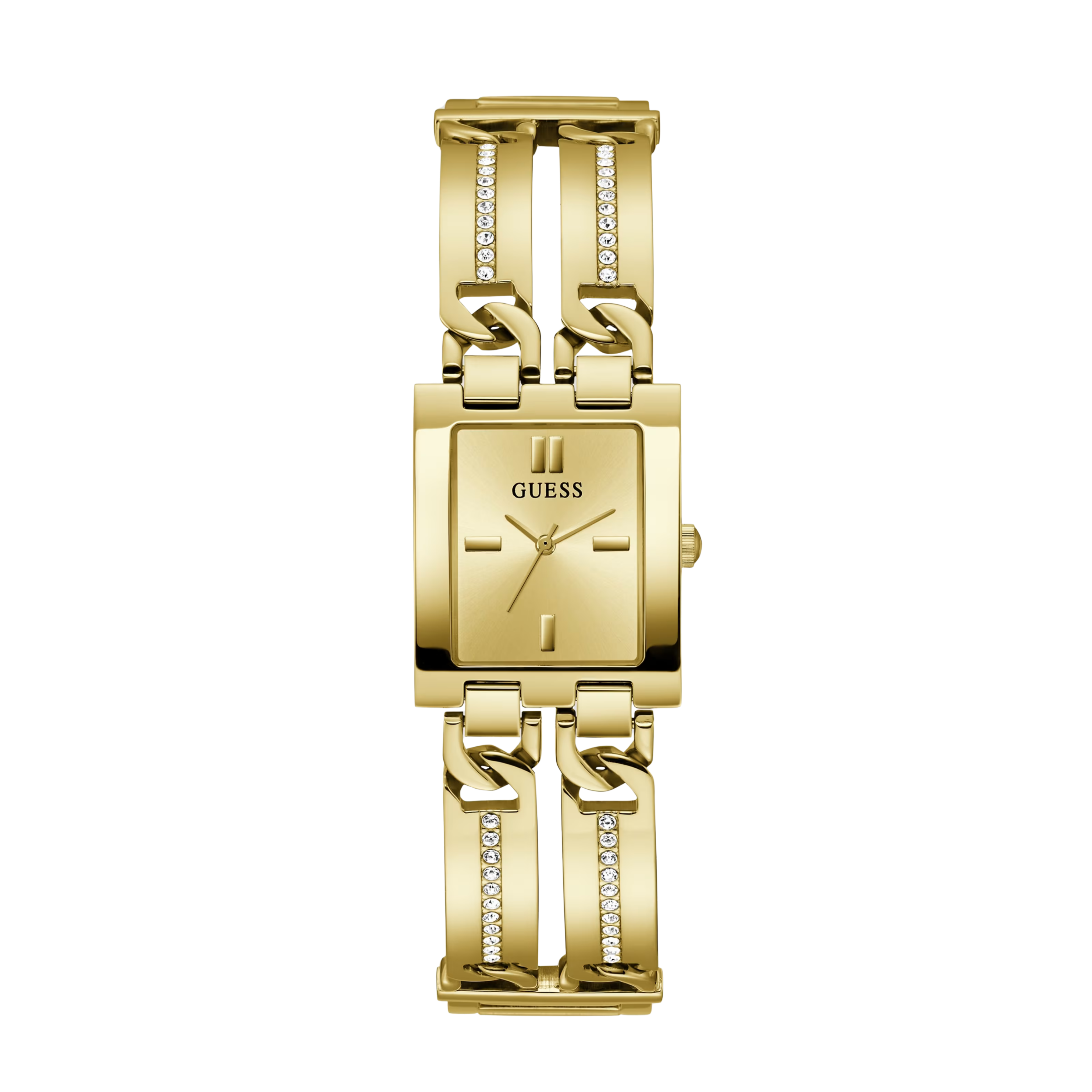 Guess Women Gold Tone Square Analog Watch GW0668L2 - Gold