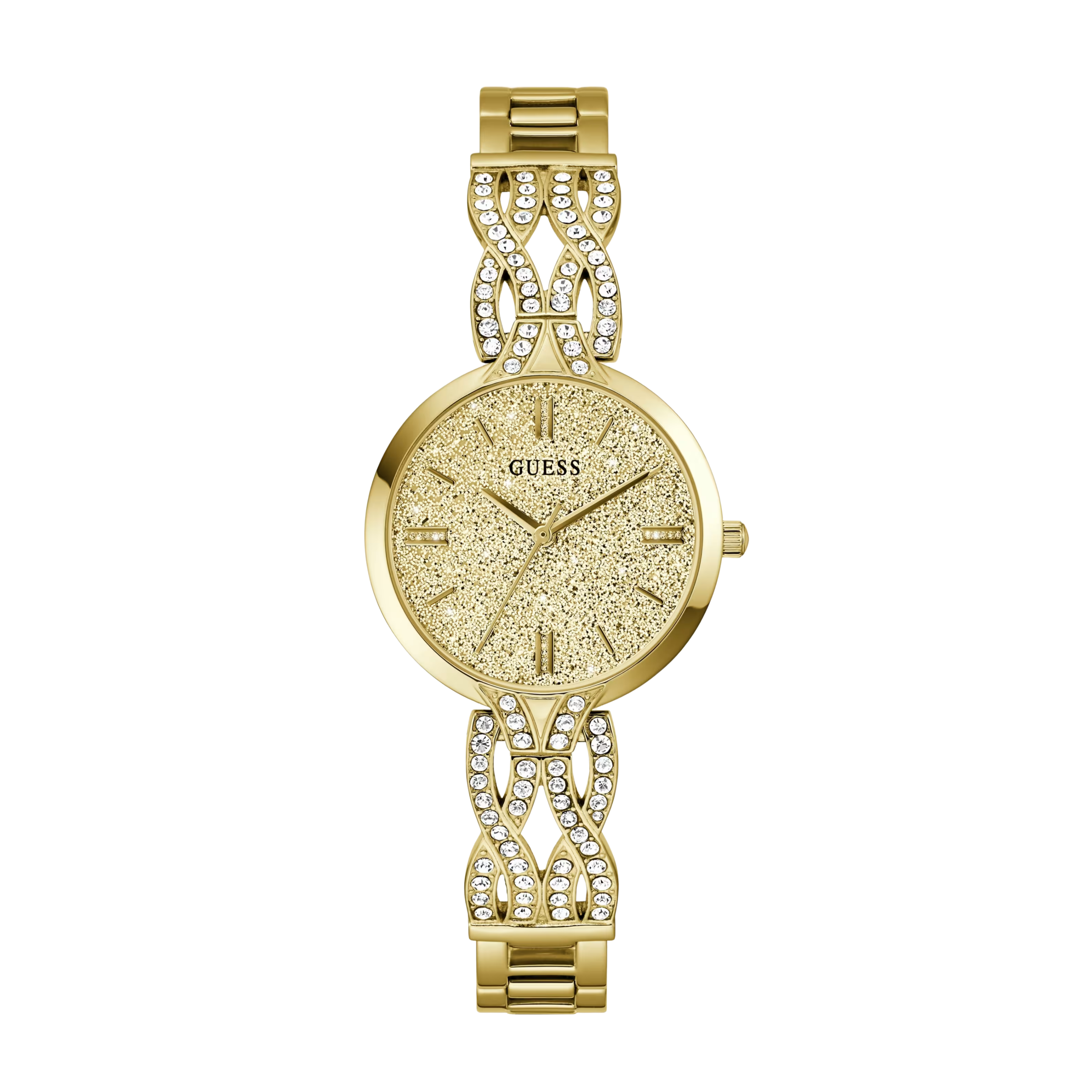 Guess Women Gold Tone Shimmer Analog Watch GW0868L2 - Gold