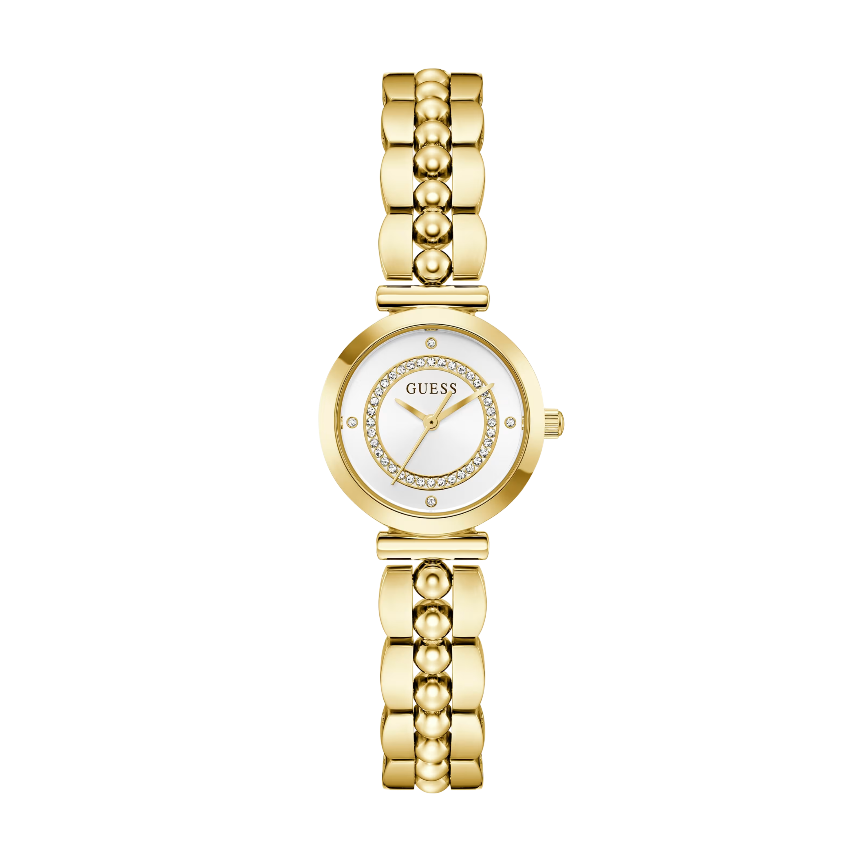 Guess Women Gold Tone Beaded Analog Watch GW0994L2 - Gold