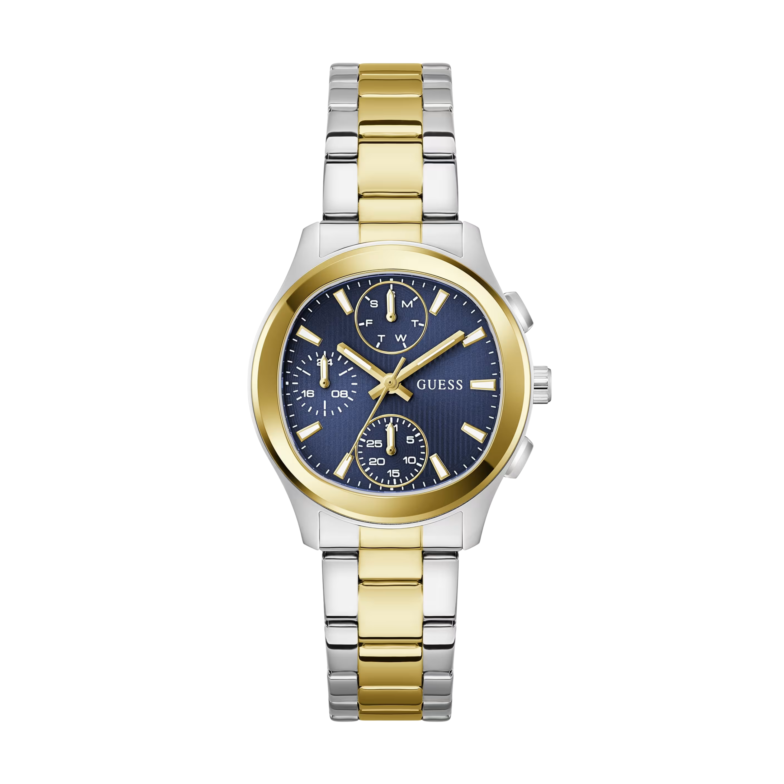 Guess Women Recycled Steel Multi Function Watch GW1031L3 - White Multi Azul