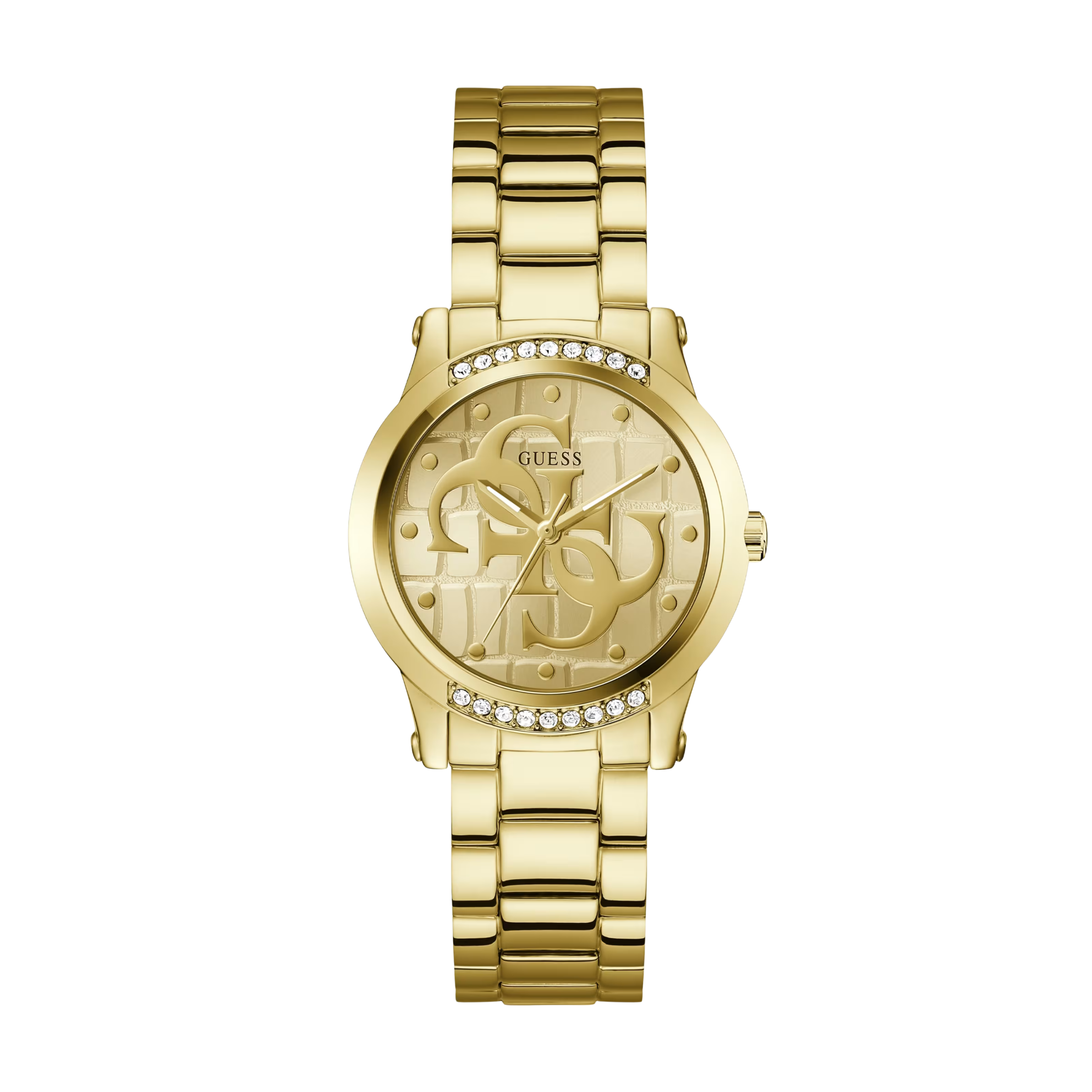 Guess Women Gold Tone Quattro G Analog Watch GW0861L2 - Gold