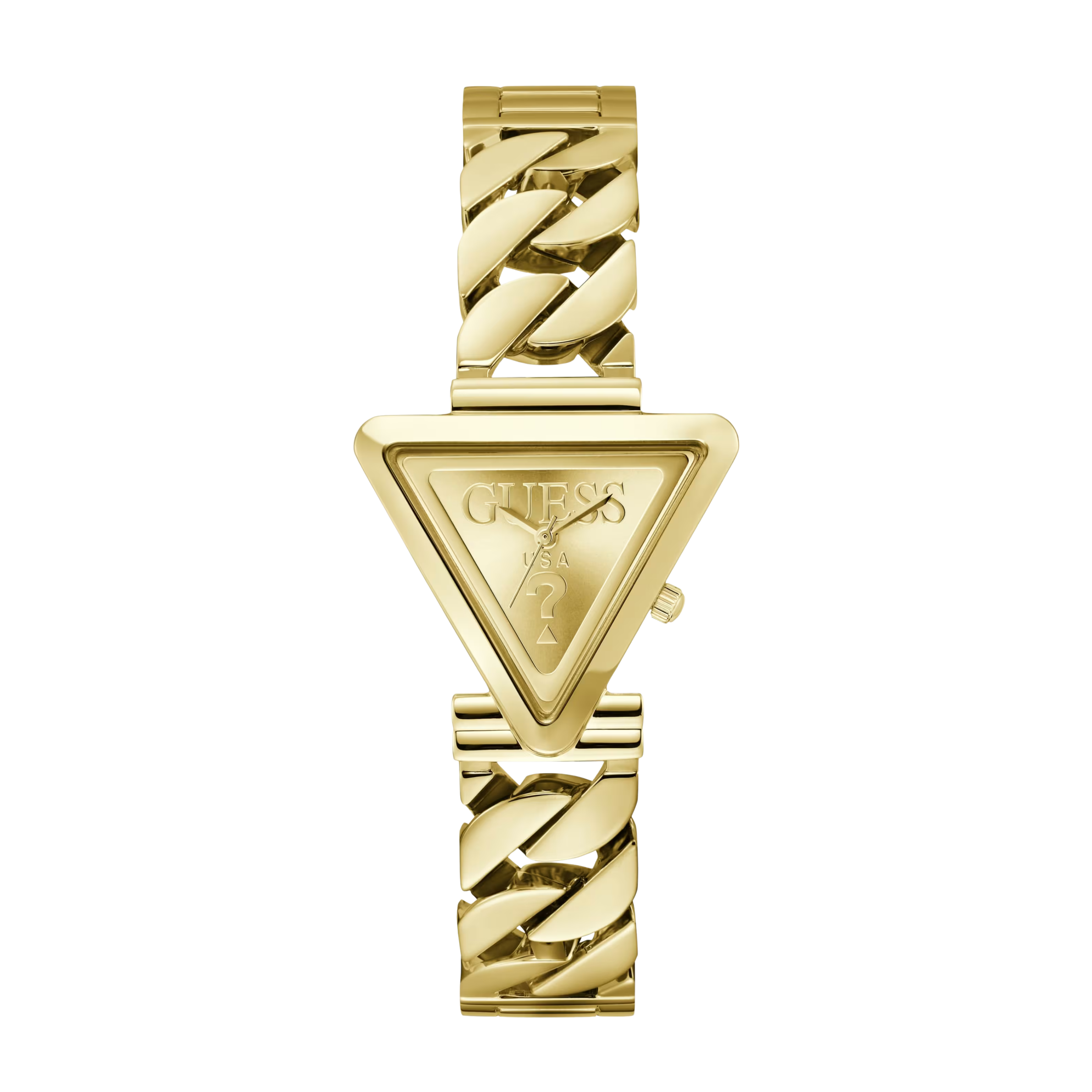 Guess Women Gold Tone Triangle Analog Watch GW0859L2 - Gold