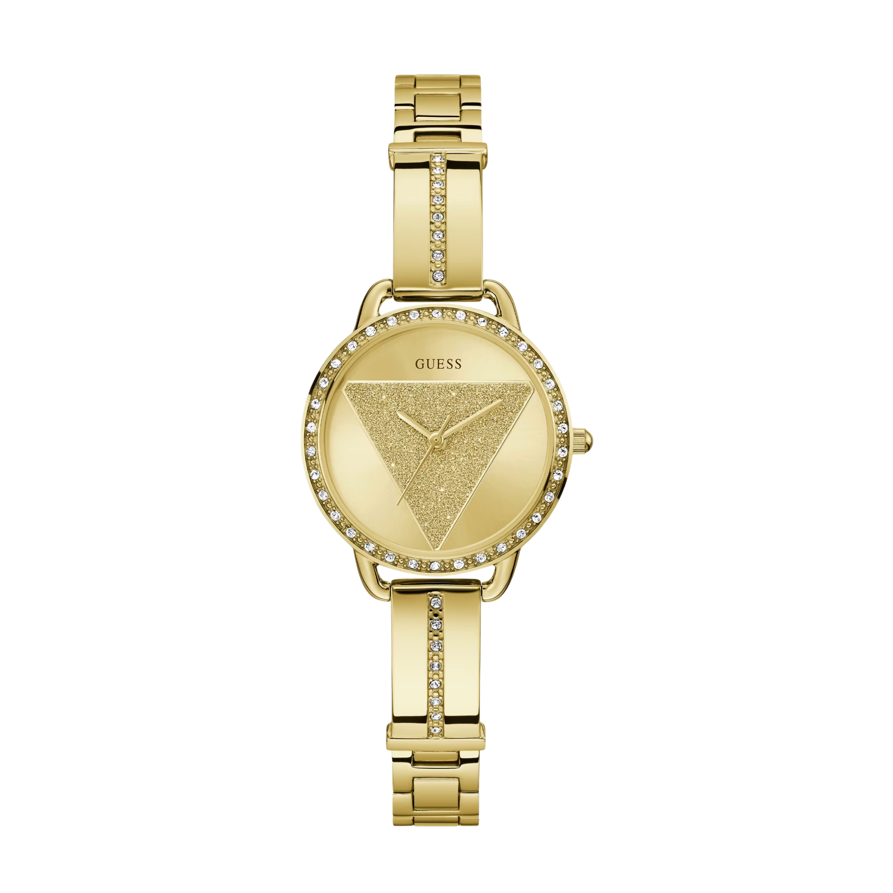 Guess Women Gold Tone Triangle Analog Watch GW0914L2 - Gold