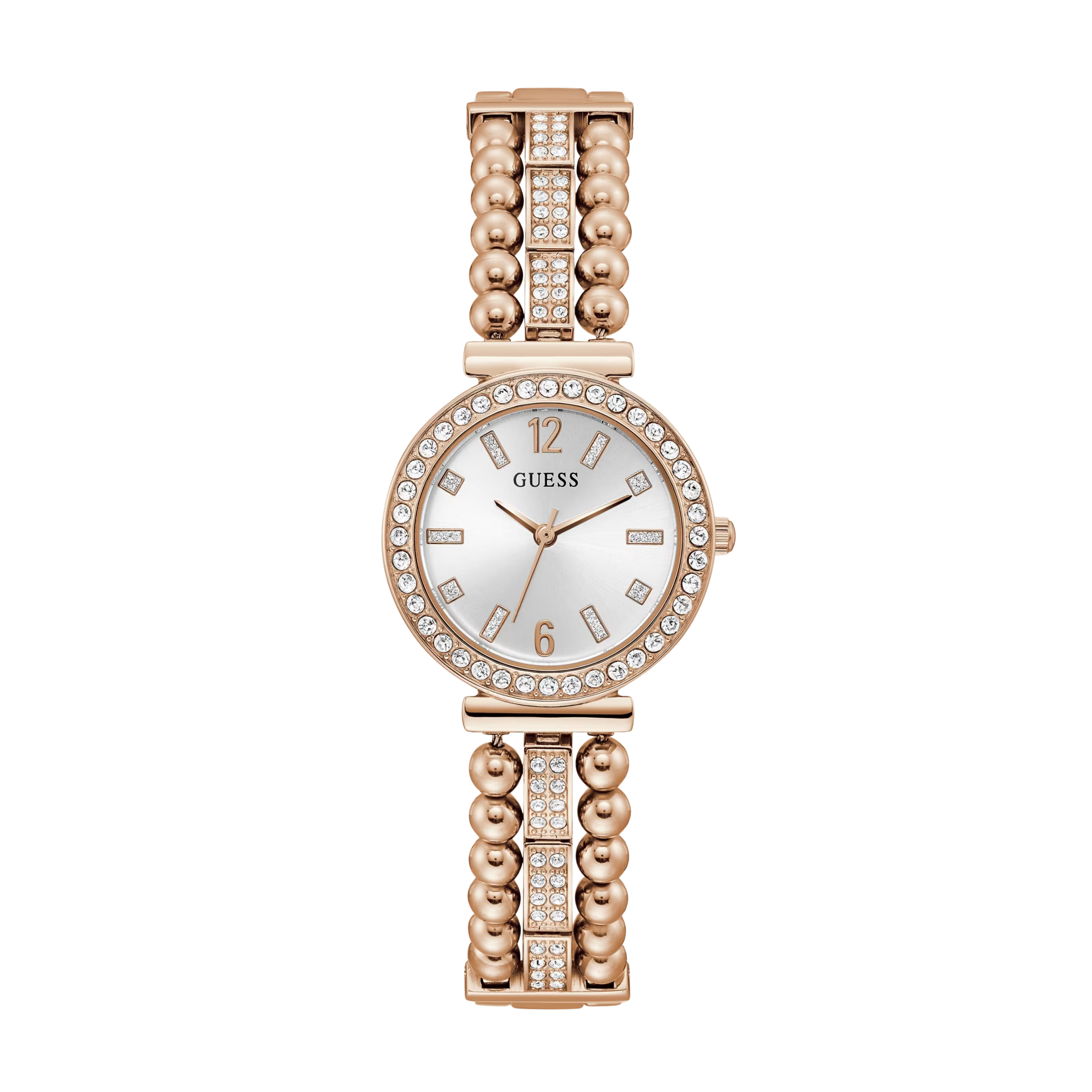 Guess Women Rose Gold Tone and Rhinestone Analog Watch GW0401L3 - Rose Gold
