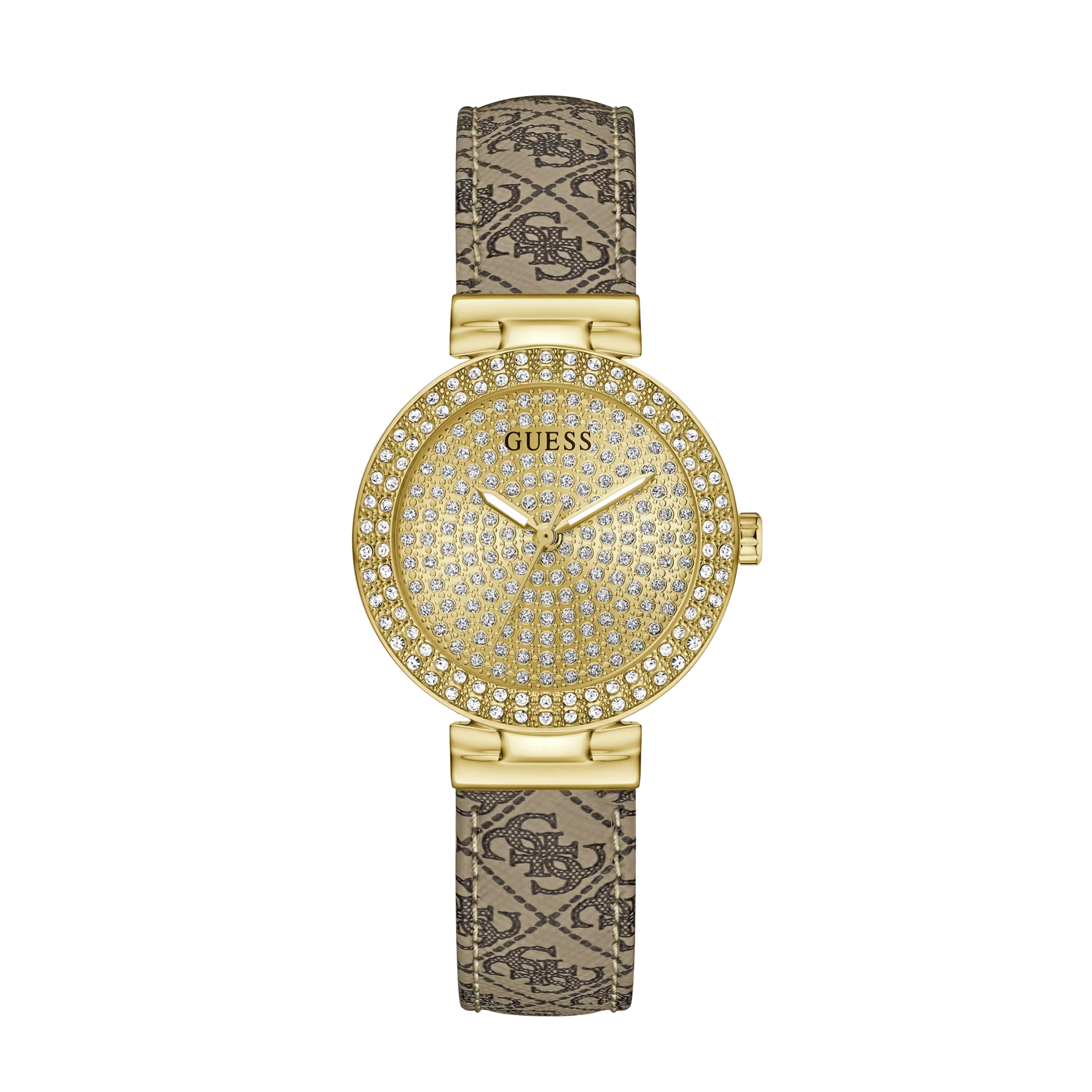 Guess Women Gold Tone And Quatro G Analog Watch GW0943L2 - Gold