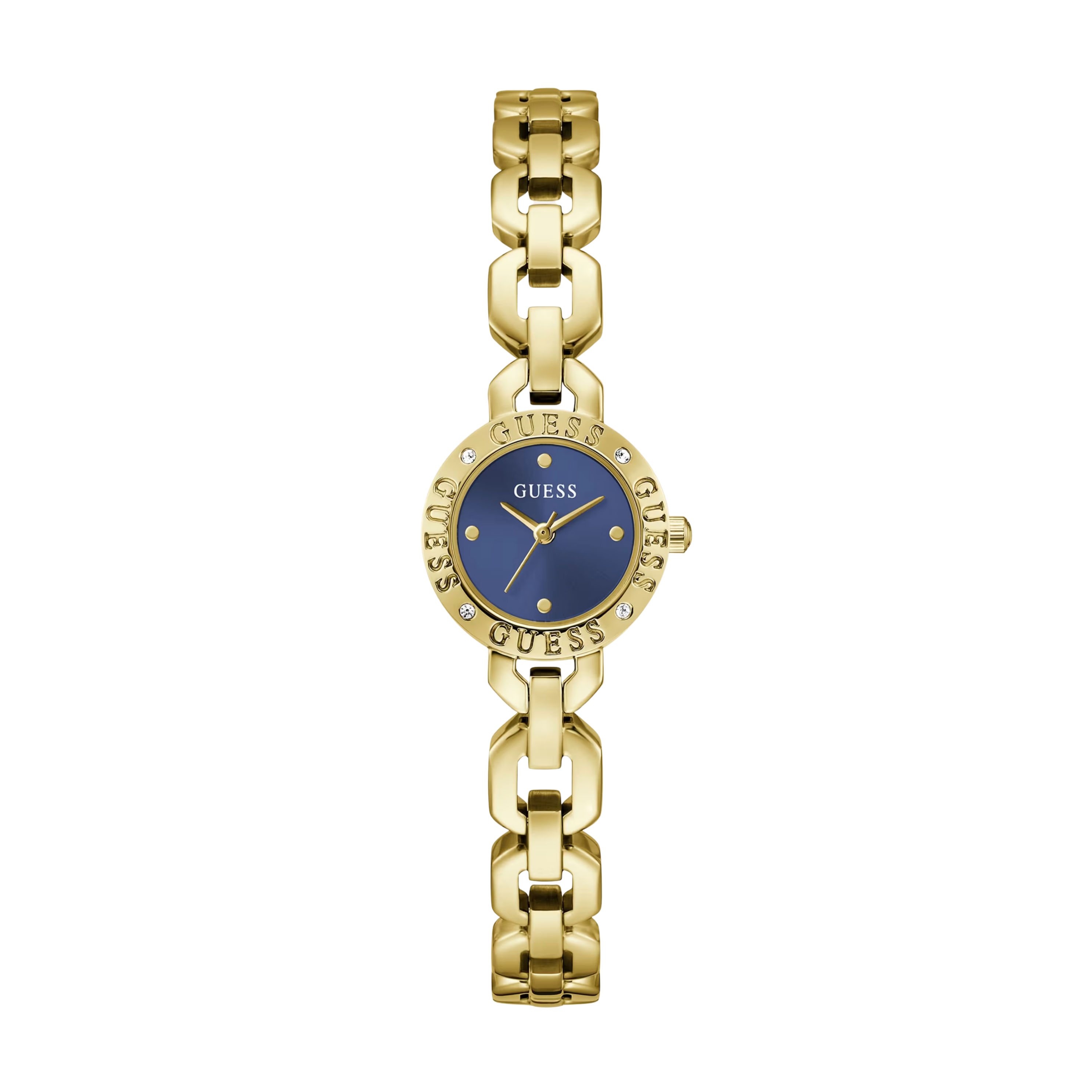 Guess Women Crystal Recycled Steel Analogue Watch GW1019L2 - Gold