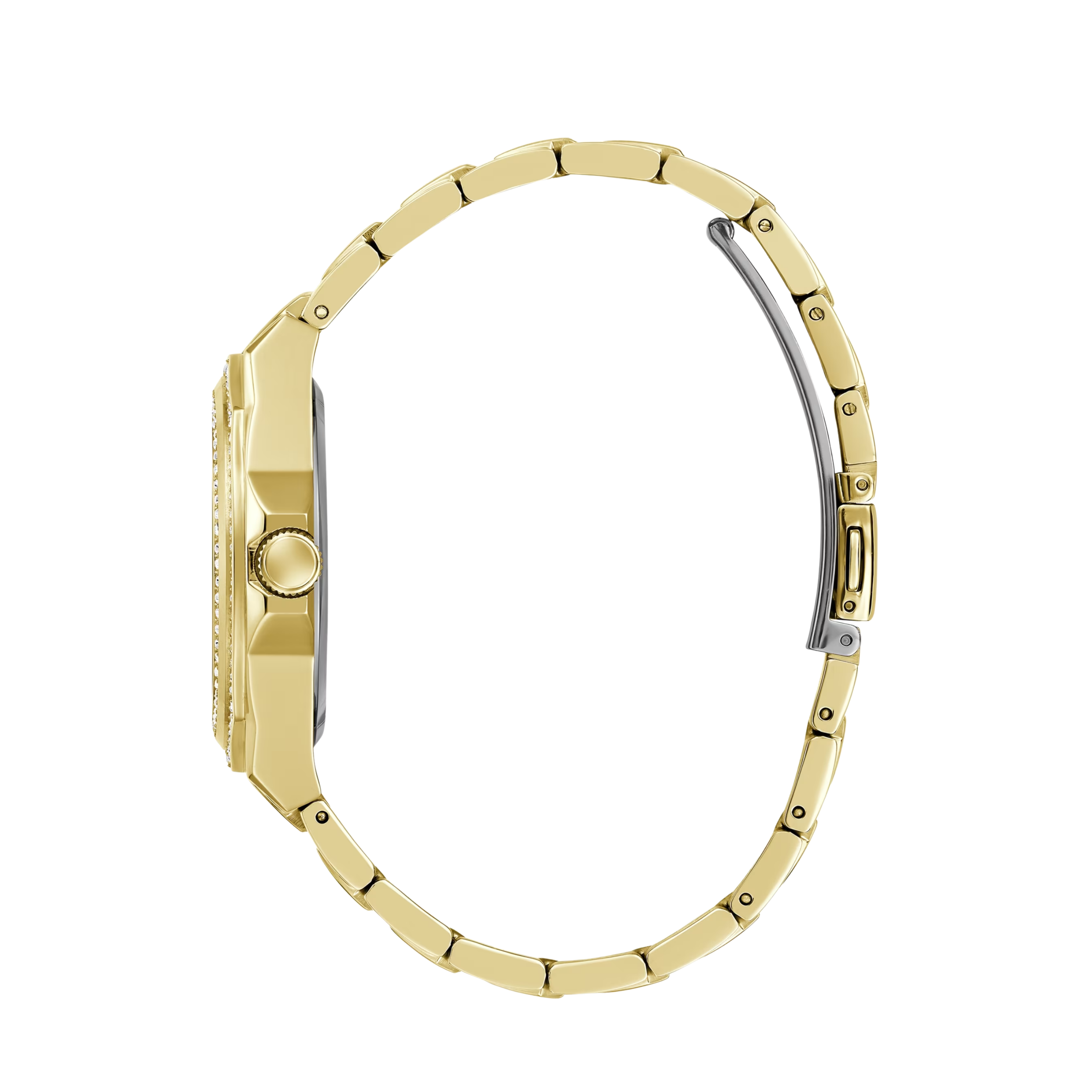 Guess Women Gold Tone and Crystal Multifunction Watch GW0685L2 - Gold
