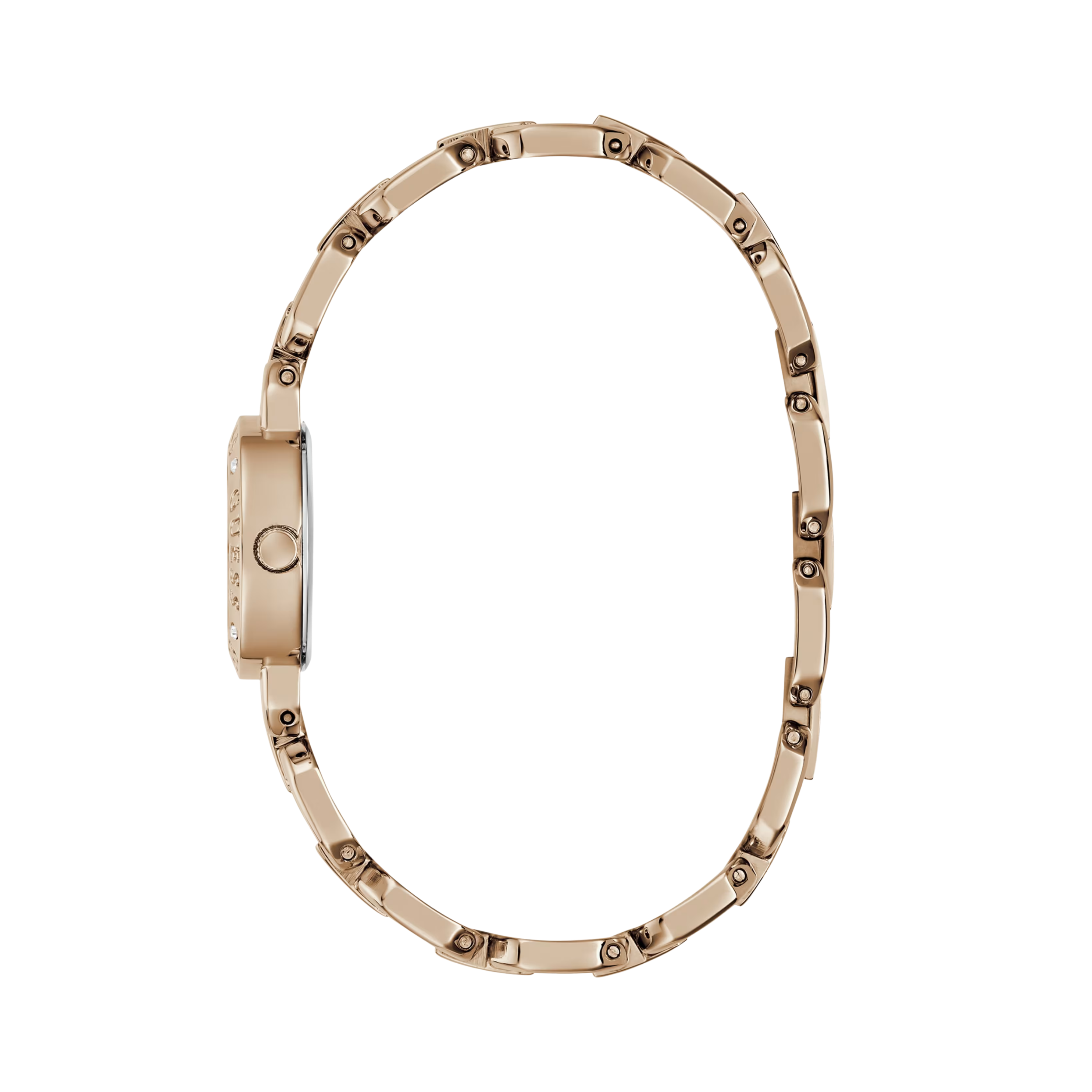 Guess Women Crystal Recycled Steel Analogue Watch 22 mm GW1019L4 - Rose Gold