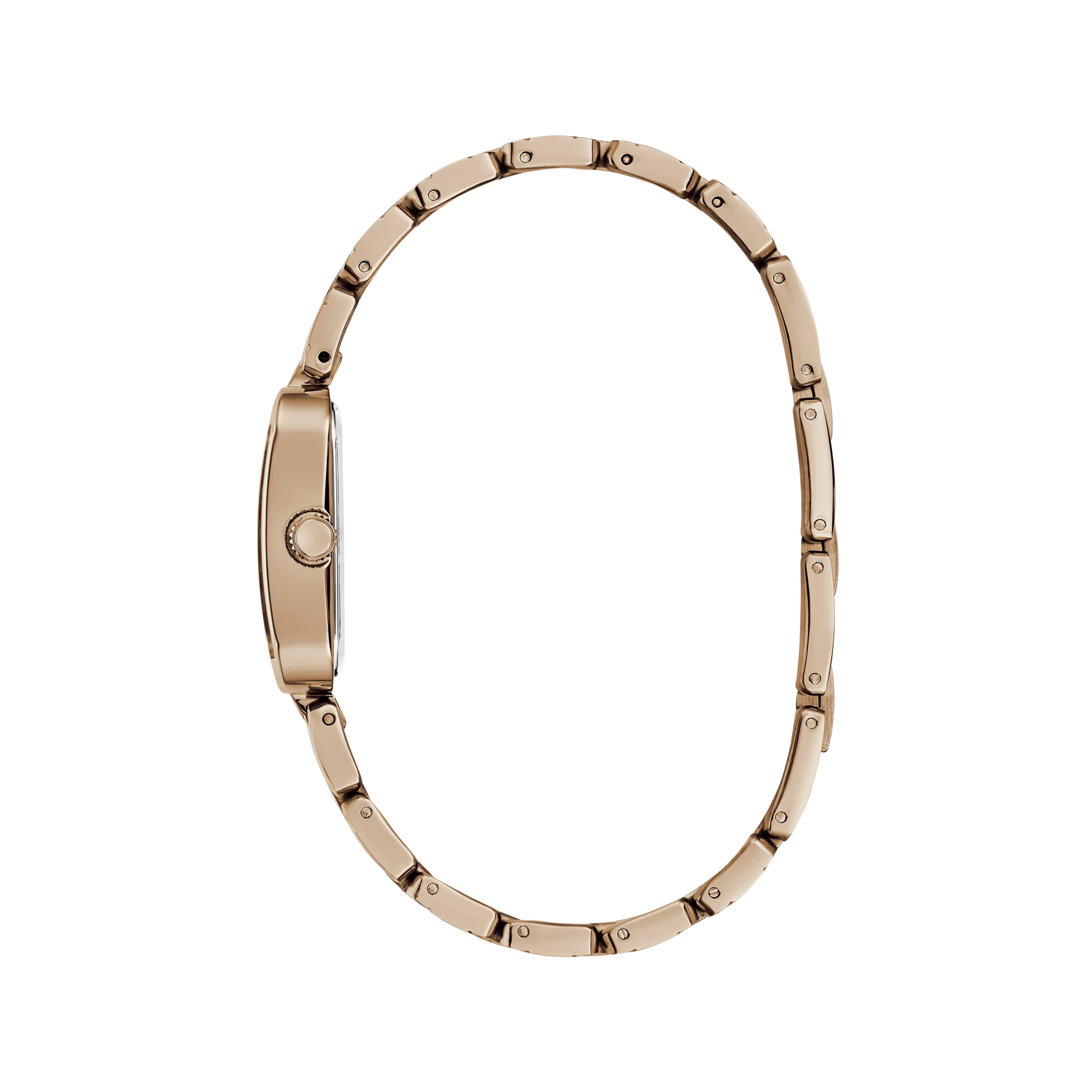 Guess Women Rose Gold Tone Textured Square Analog Watch GW0865L3 - Rose Gold