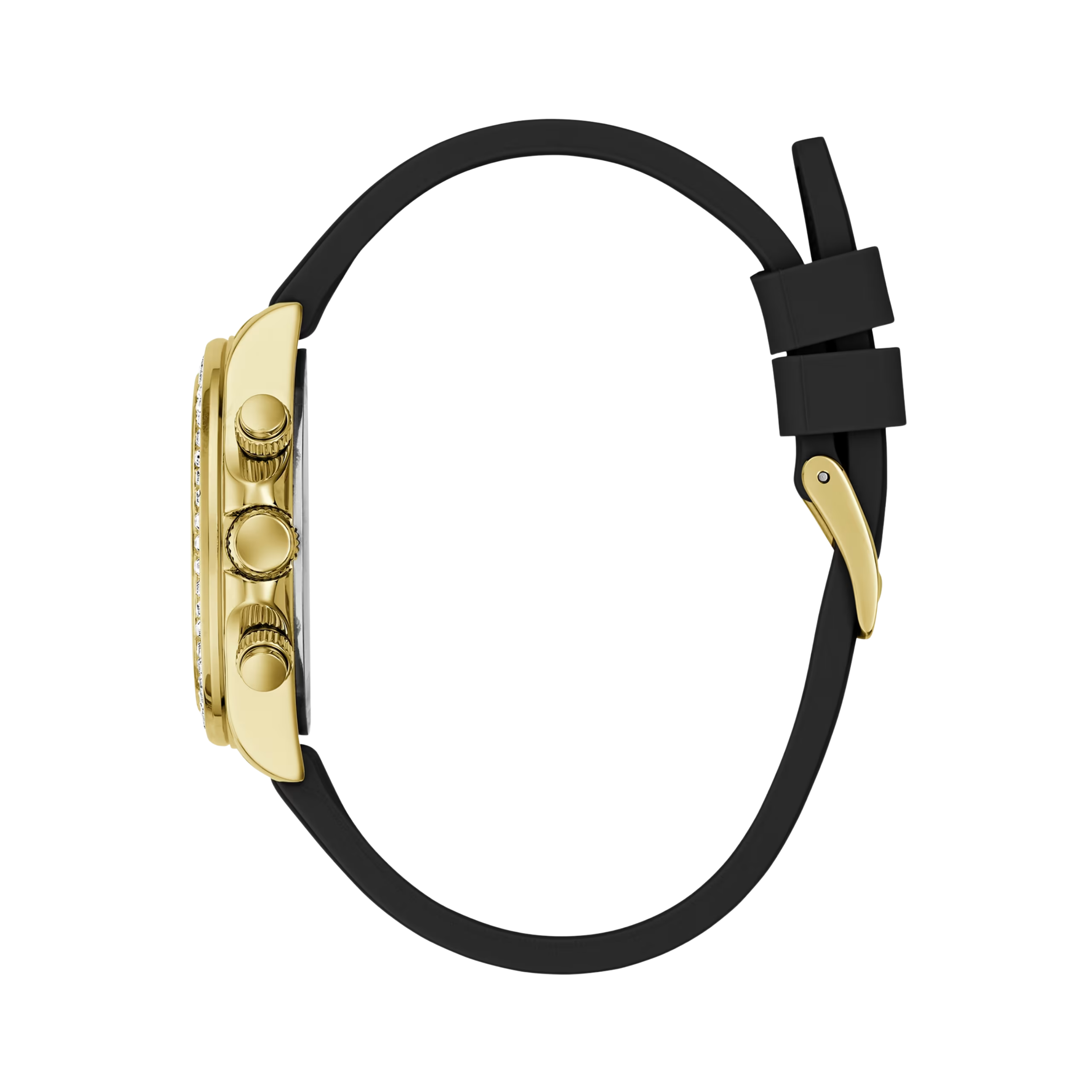 Guess Women Silicone Multi Fuction Watch 36 mm GW1038L2 - Black Snakeskin