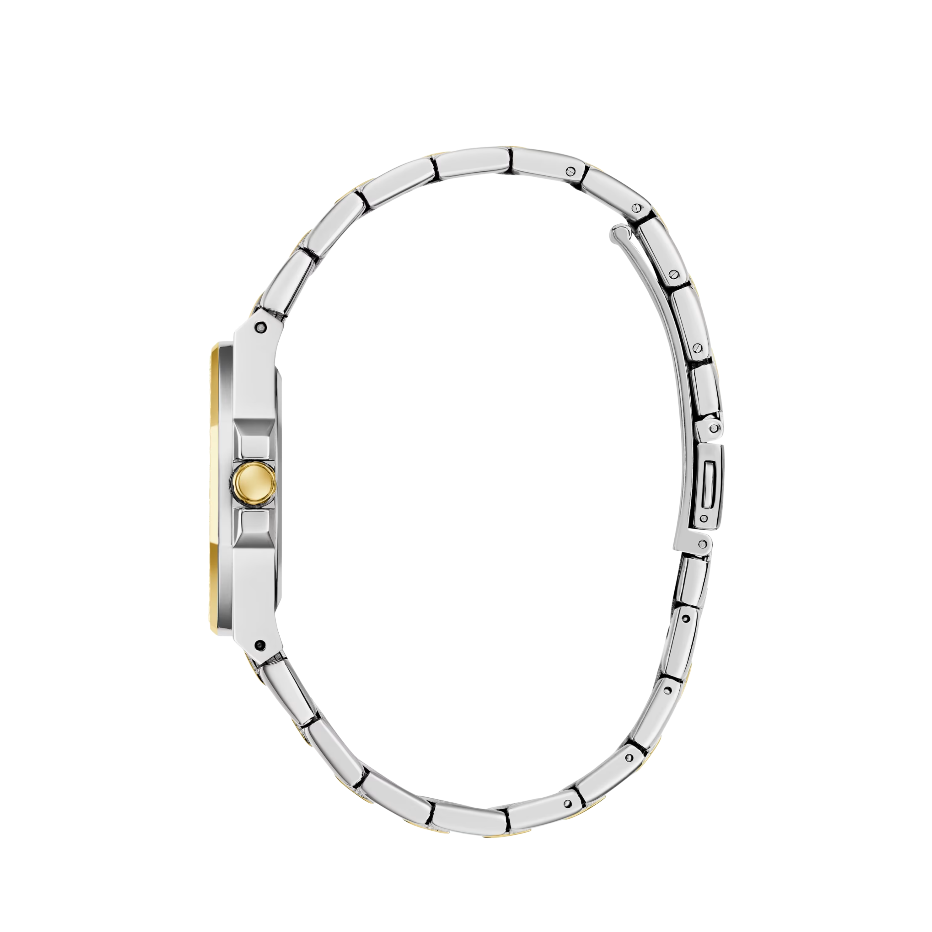 Guess Women Silver and Gold Tone Analog Watch - White Multi