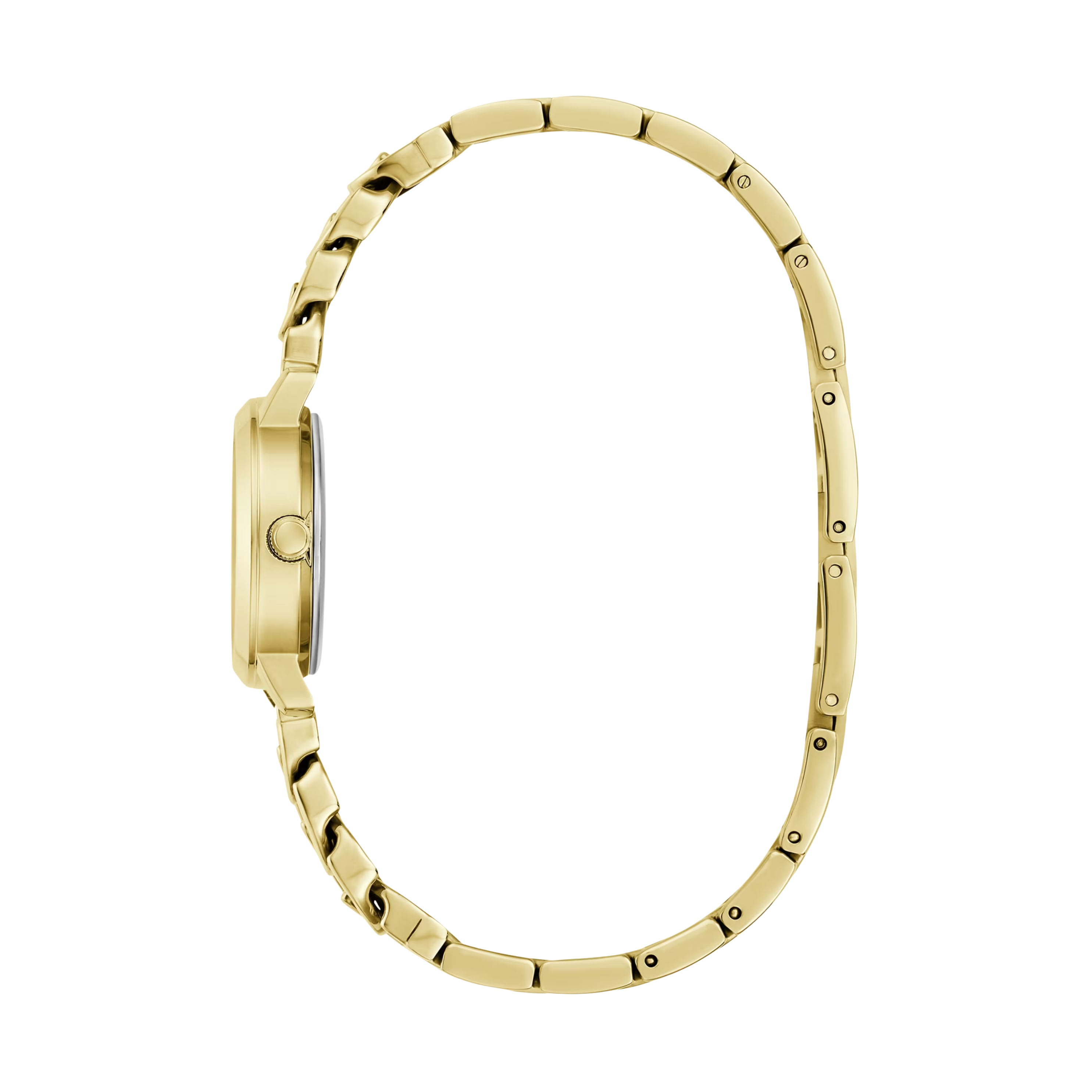 Guess Women Gold Tone Mixed Chain Analog Watch GW0867L2 - Gold