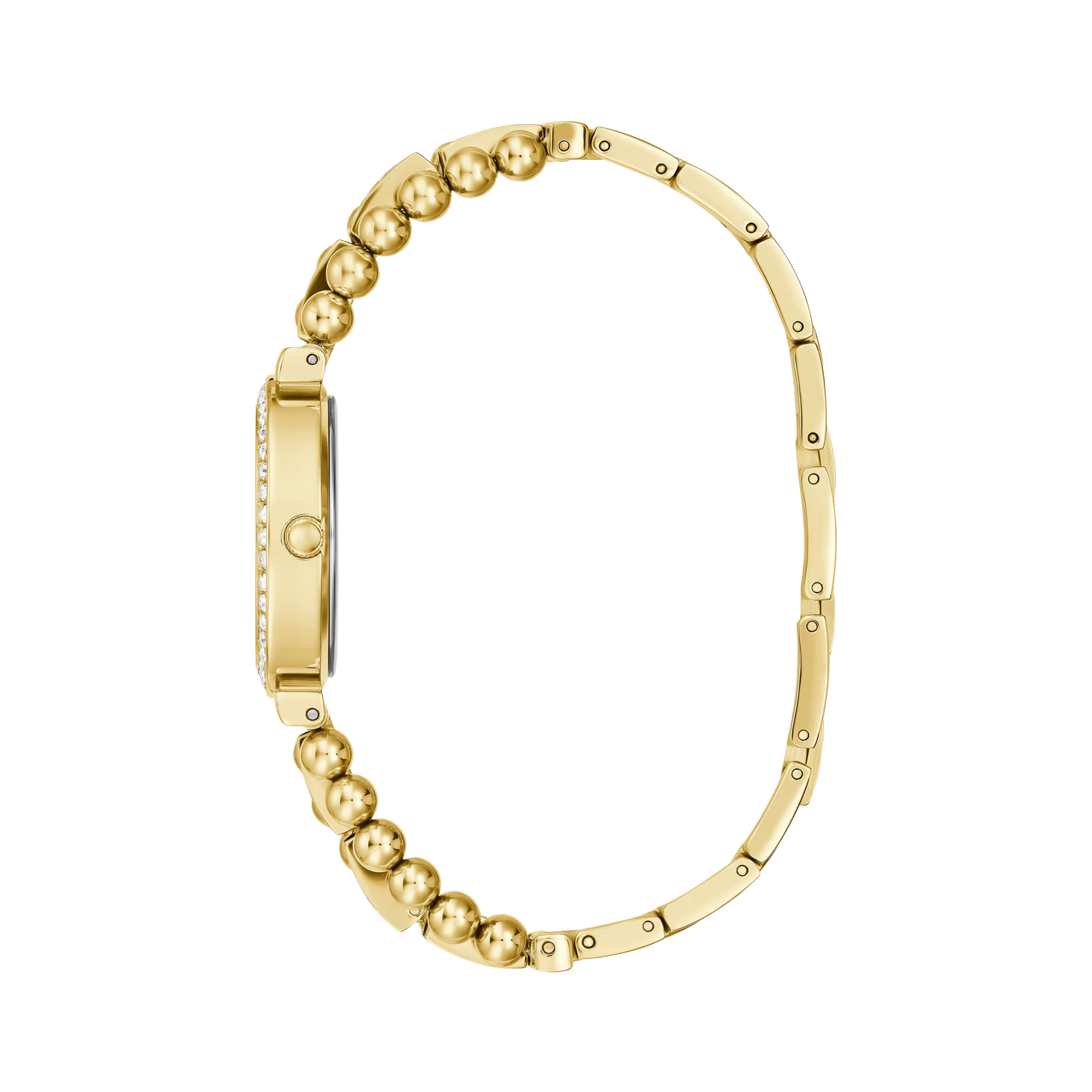 Guess Women Gold Tone and Rhinestone Analog Watch GW0401L2 - Gold