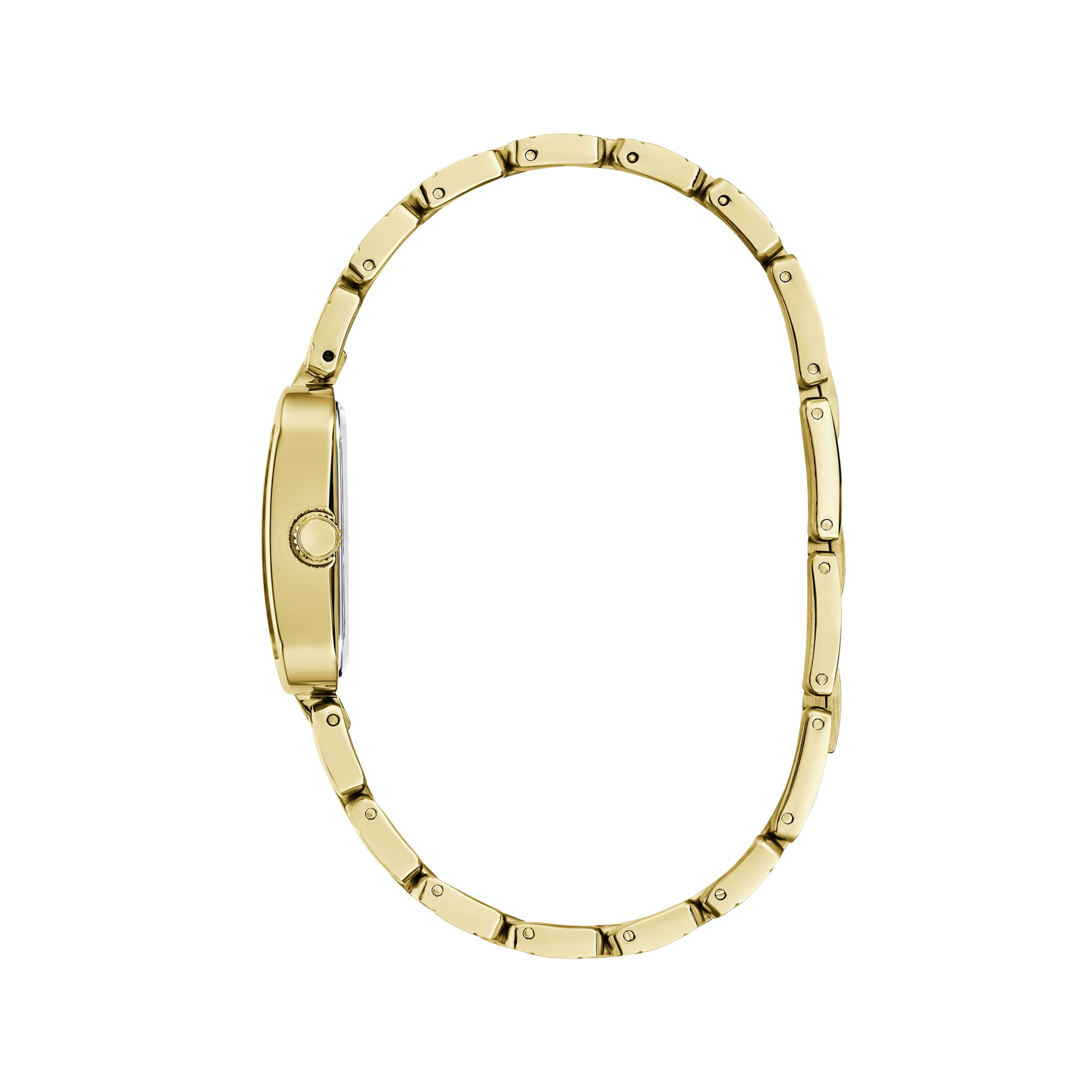 Guess Women Gold Tone Textured Square Analog Watch GW0865L2 - Gold