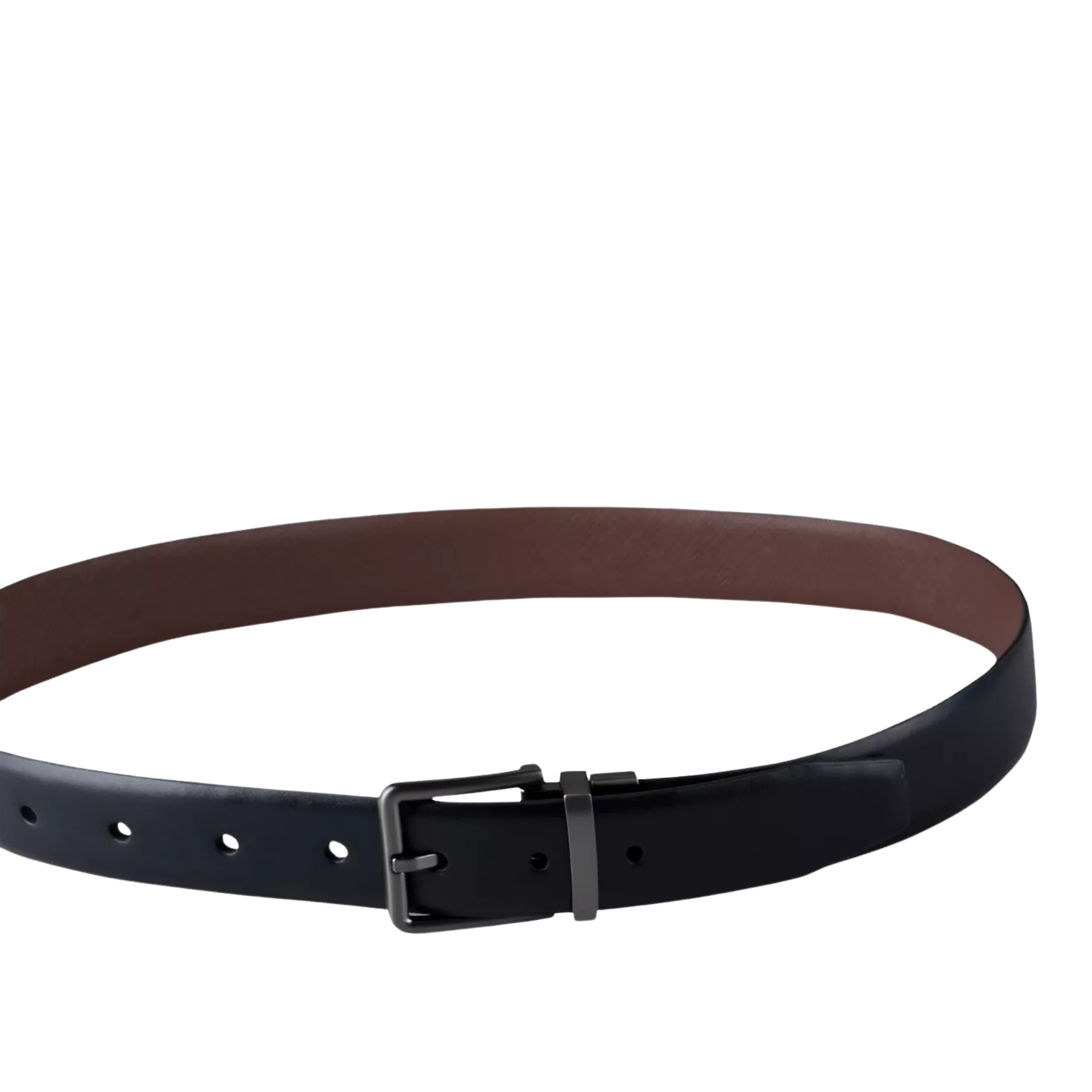 Calvin Klein Men Reversible Saffiano Leather Dress Belt - Black