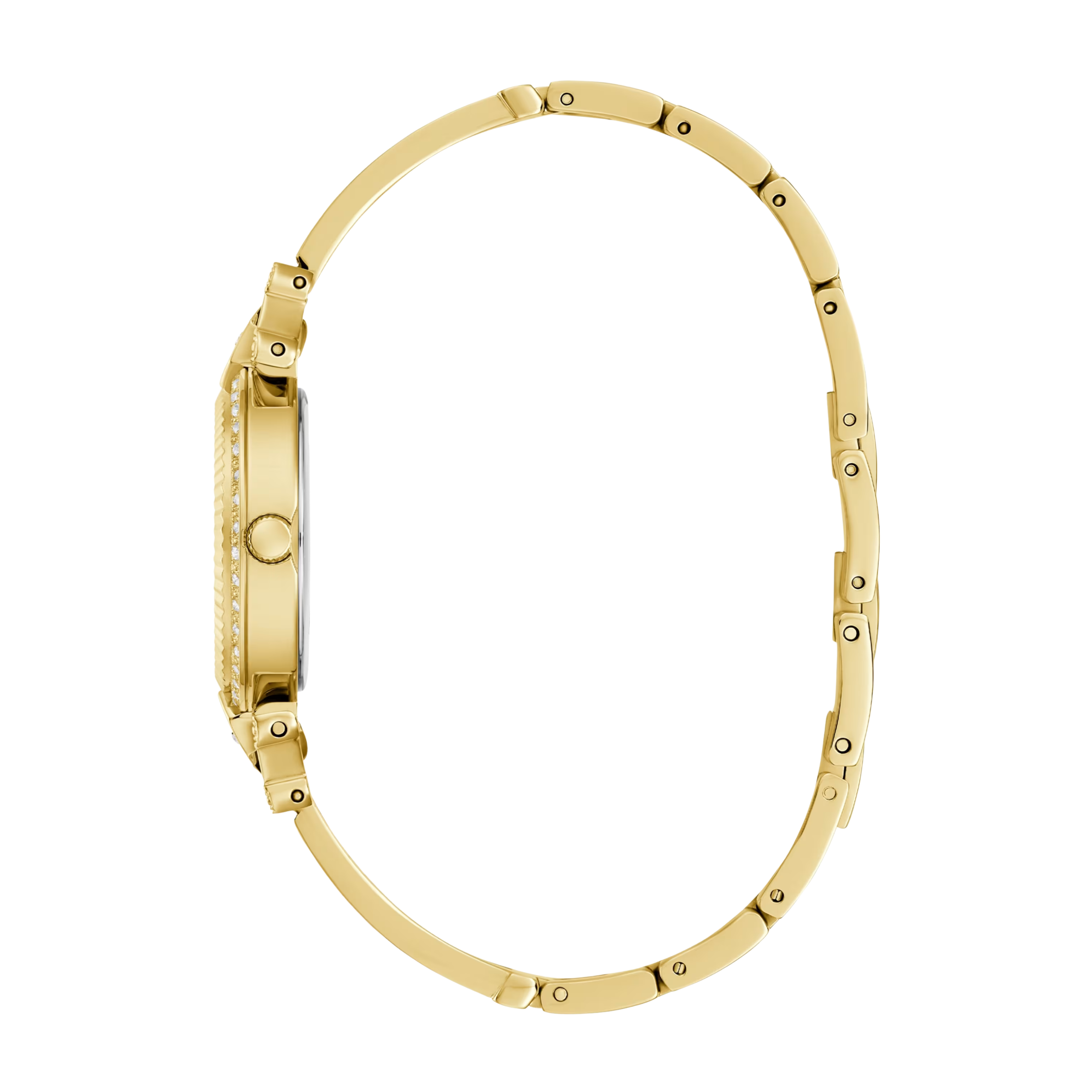 Guess Women Gold Tone Rhinestone Analog Watch GW0864L2 - Gold